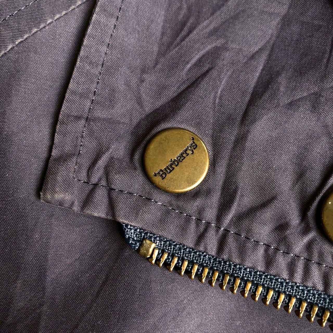 Burberry Vintage 90s Burberrys Field Jacket Blue Utility Coat Size US M / EU 48-50 / 2 - 7 Thumbnail