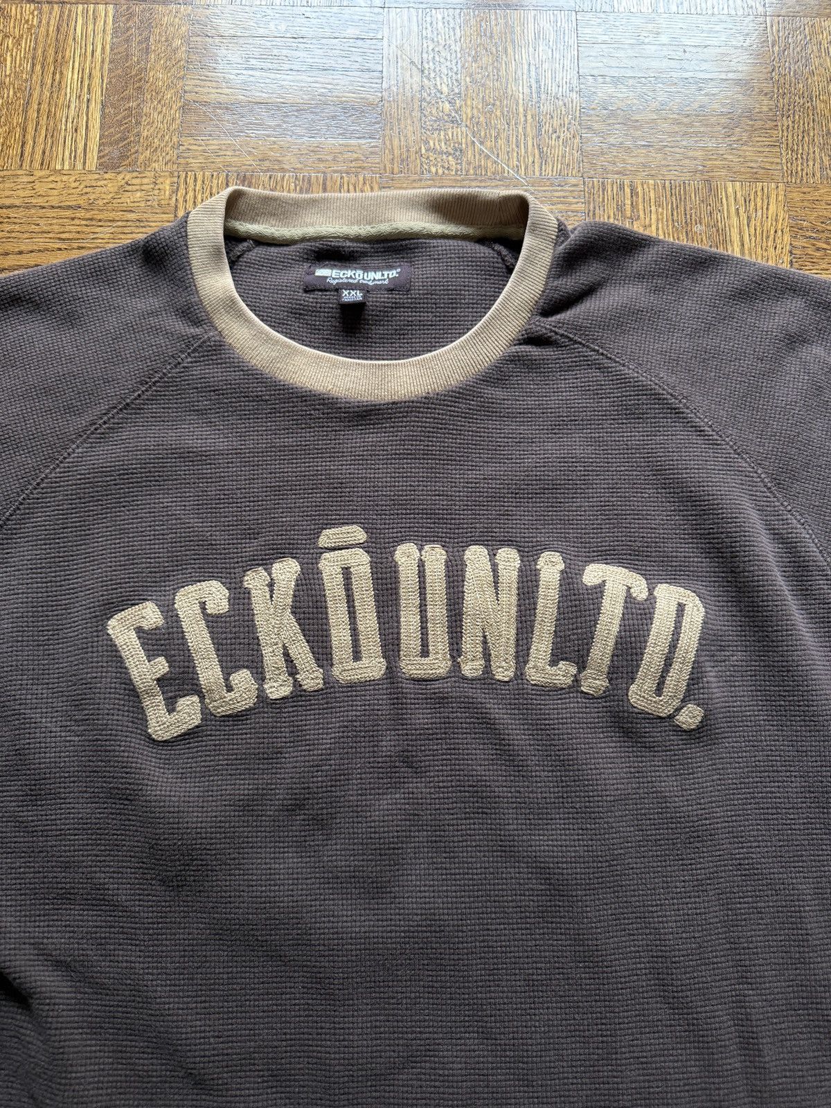 Ecko Unltd. Vintage Y2K Ecko Unltd. Waffle Knit Thermal Shirt Size US XXL / EU 58 / 5 - 2 Thumbnail