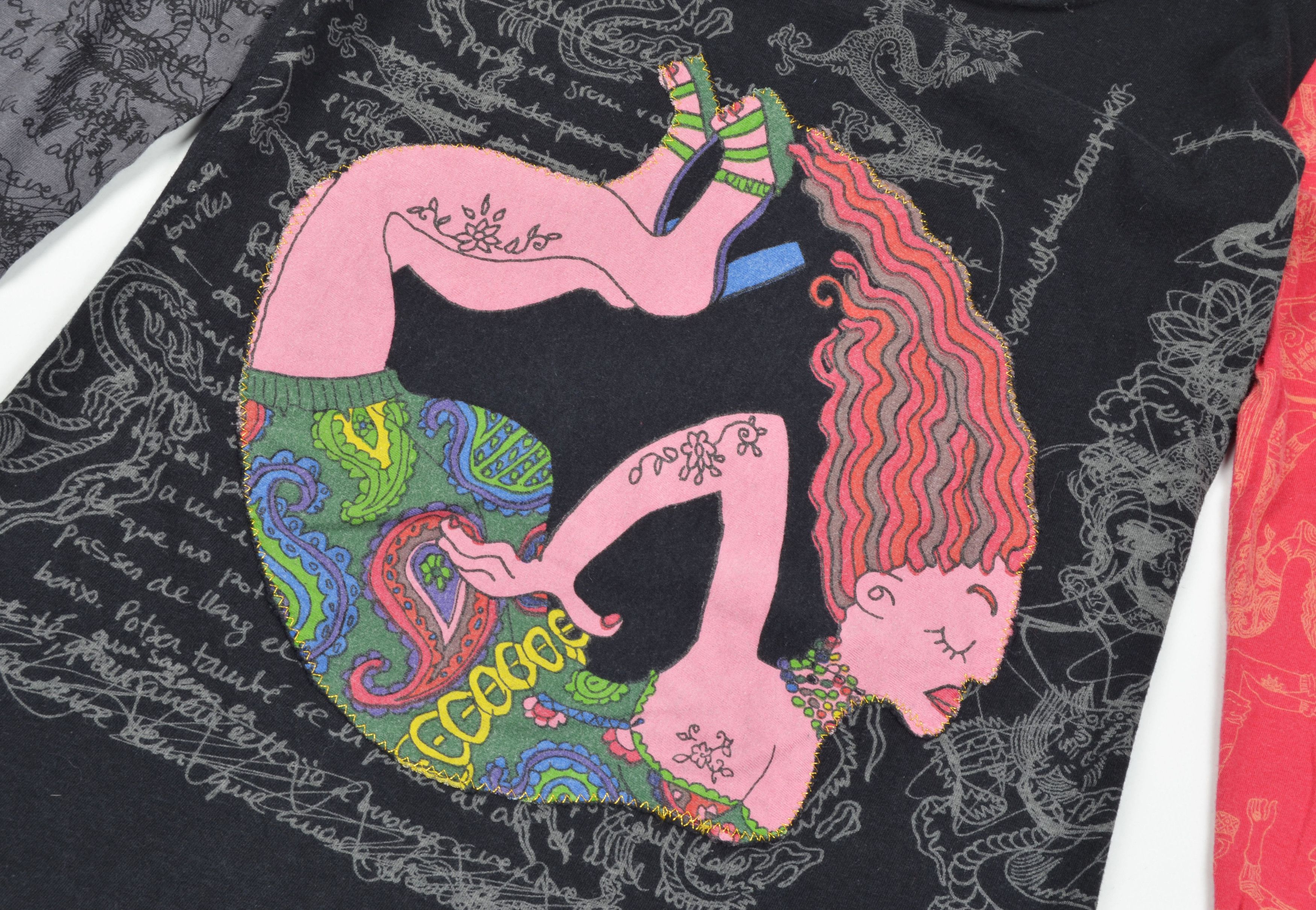 Desigual Vintage Desigual Y2K Graphic Print Long Sleeve Top Size M / US 6-8 / IT 42-44 - 6 Thumbnail