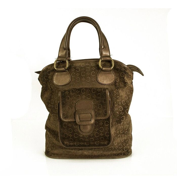 Celine Celine Monogram Brown Suede Handbag Size ONE SIZE - 8 Thumbnail