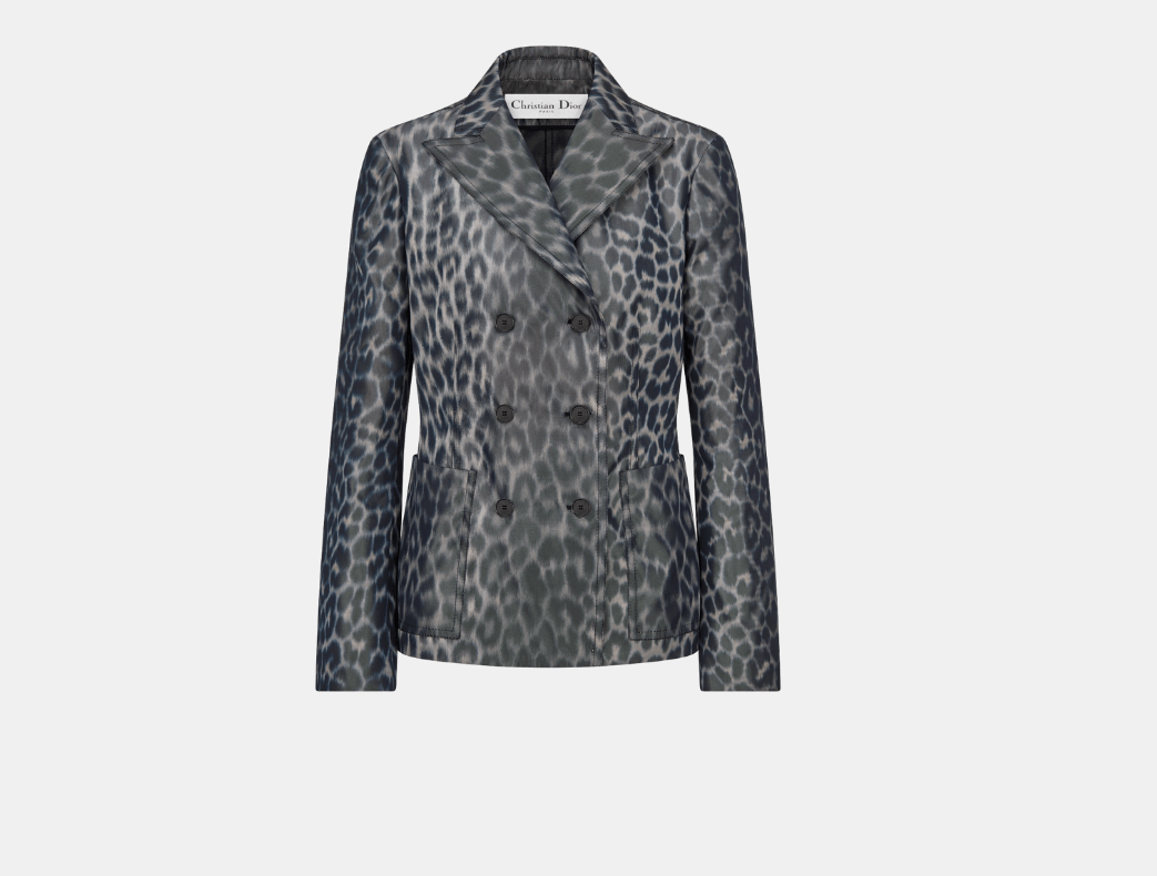 image of Dior O1W1Db10224 Jacket In Blue & Gray in Blue/Gray, Women's (Size Small)