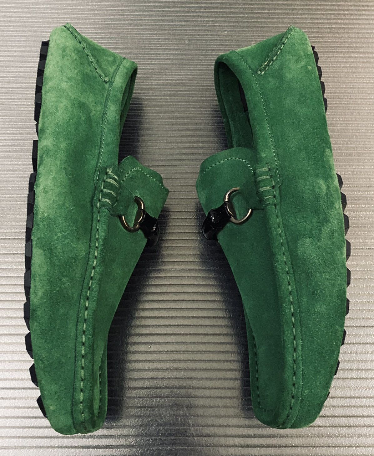 Tom Ford Gucci x Tom Ford 🇮🇹 Shamrock Suede Blk Bamboo Vintage 12 NEW Size US 12 / EU 45 - 4 Thumbnail