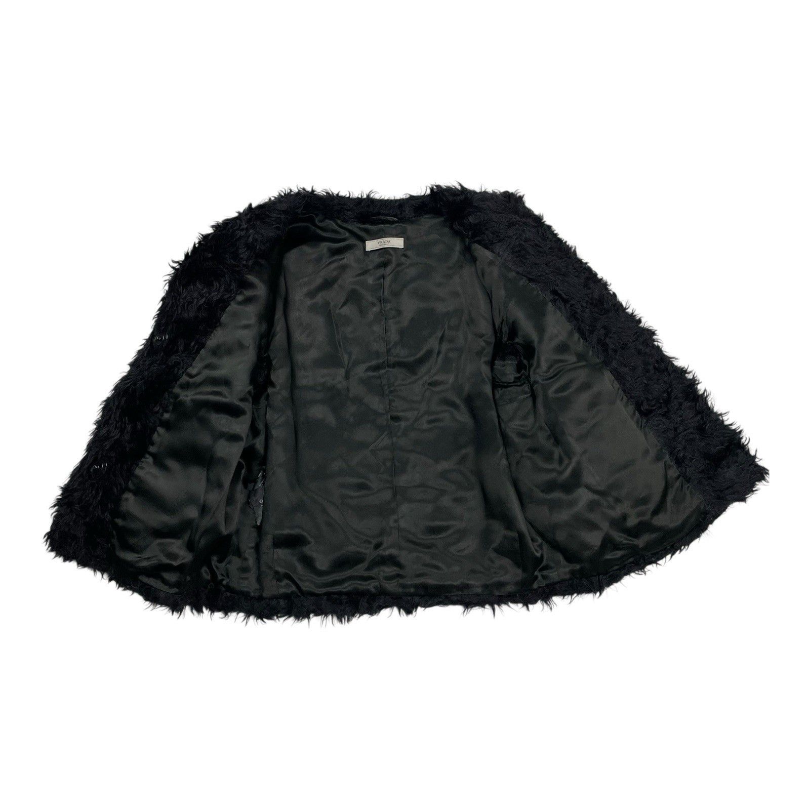 Prada Prada Mohair Cardigan Cropped Fur Jacket 3/4 Sleeve Black Size S / US 4 / IT 40 - 4 Thumbnail
