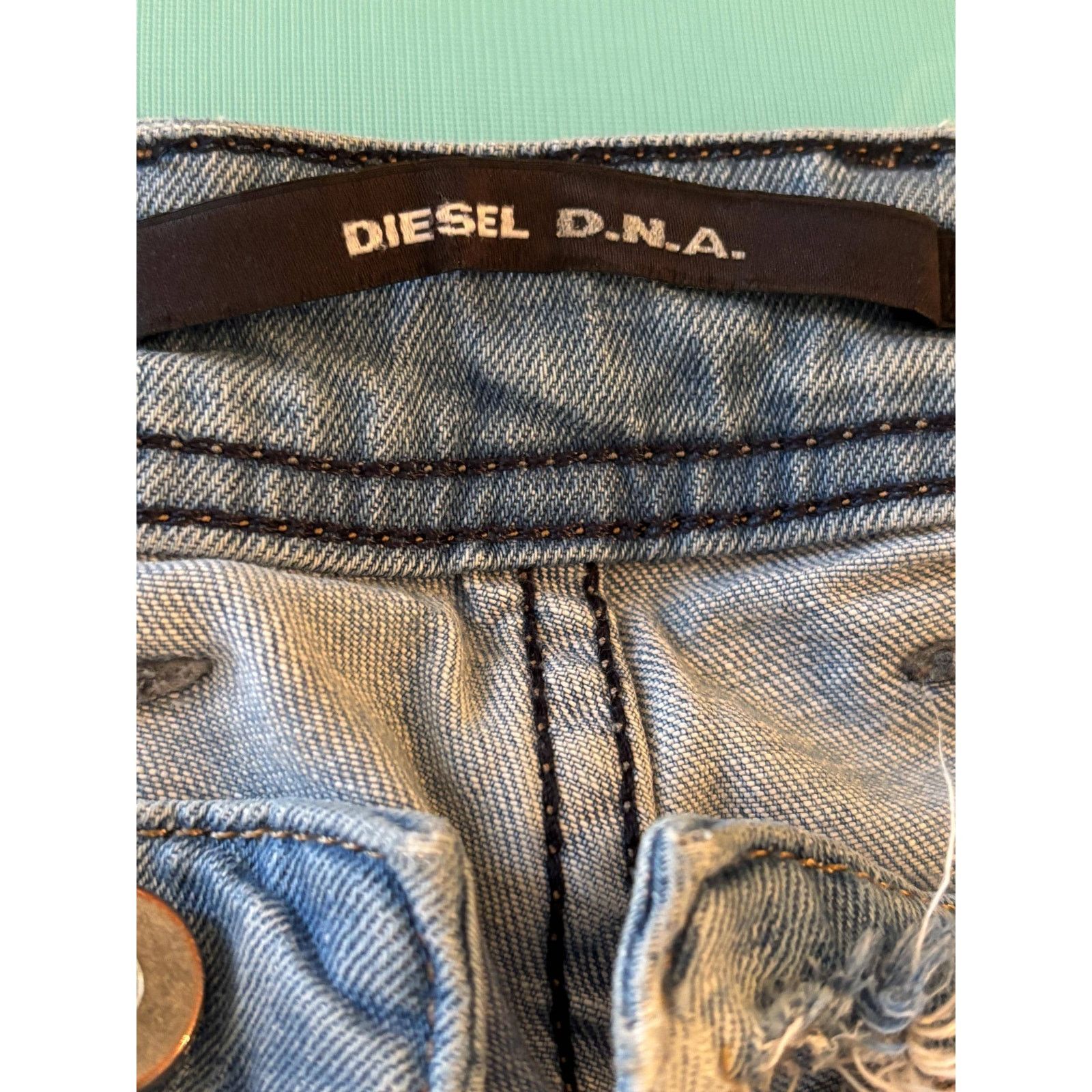 Diesel × Diesel Black Gold × Japanese Brand Diesel DNA W34 Italy Light Wash Button Fly Straight Leg Rare Size US 34 / EU 50 - 5 Thumbnail