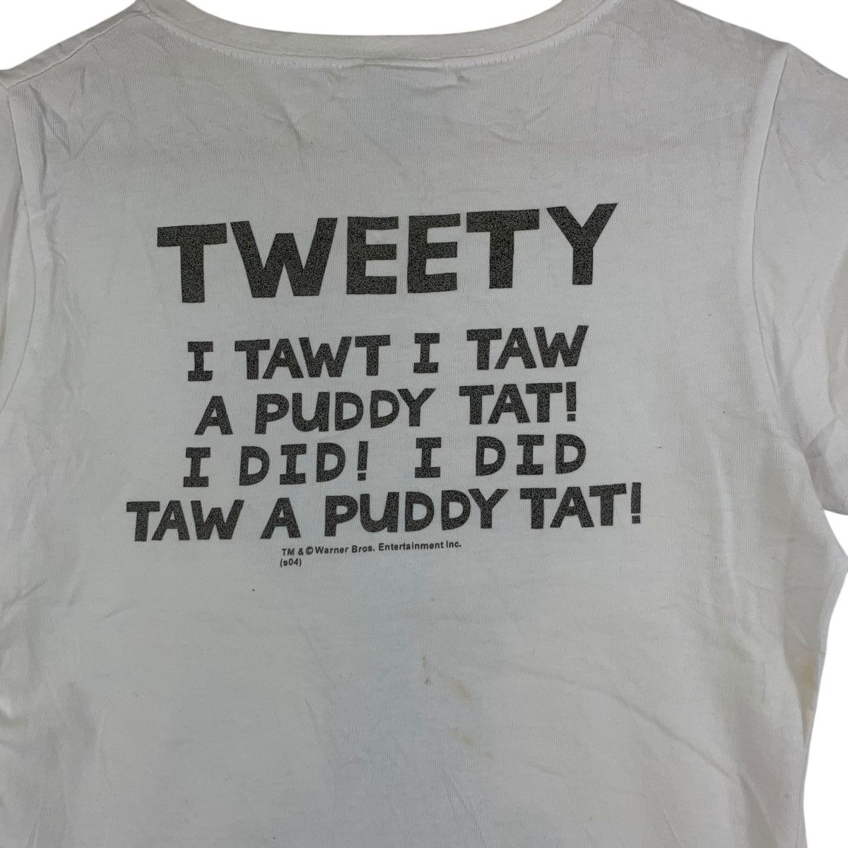 Vintage Vintage 2004 LOONEY TUNES TWEETY BIRD Glitter Tee Shirt Top Size M / US 6-8 / IT 42-44 - 5 Thumbnail