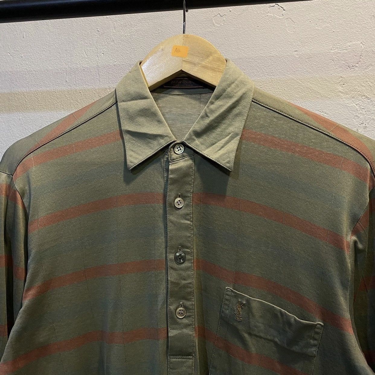 Yves Saint Laurent VINTAGE YSL TRICOTS POUR HOMME MADE JAPAN LONGSLEEVE POLOS Size US M / EU 48-50 / 2 - 3 Thumbnail
