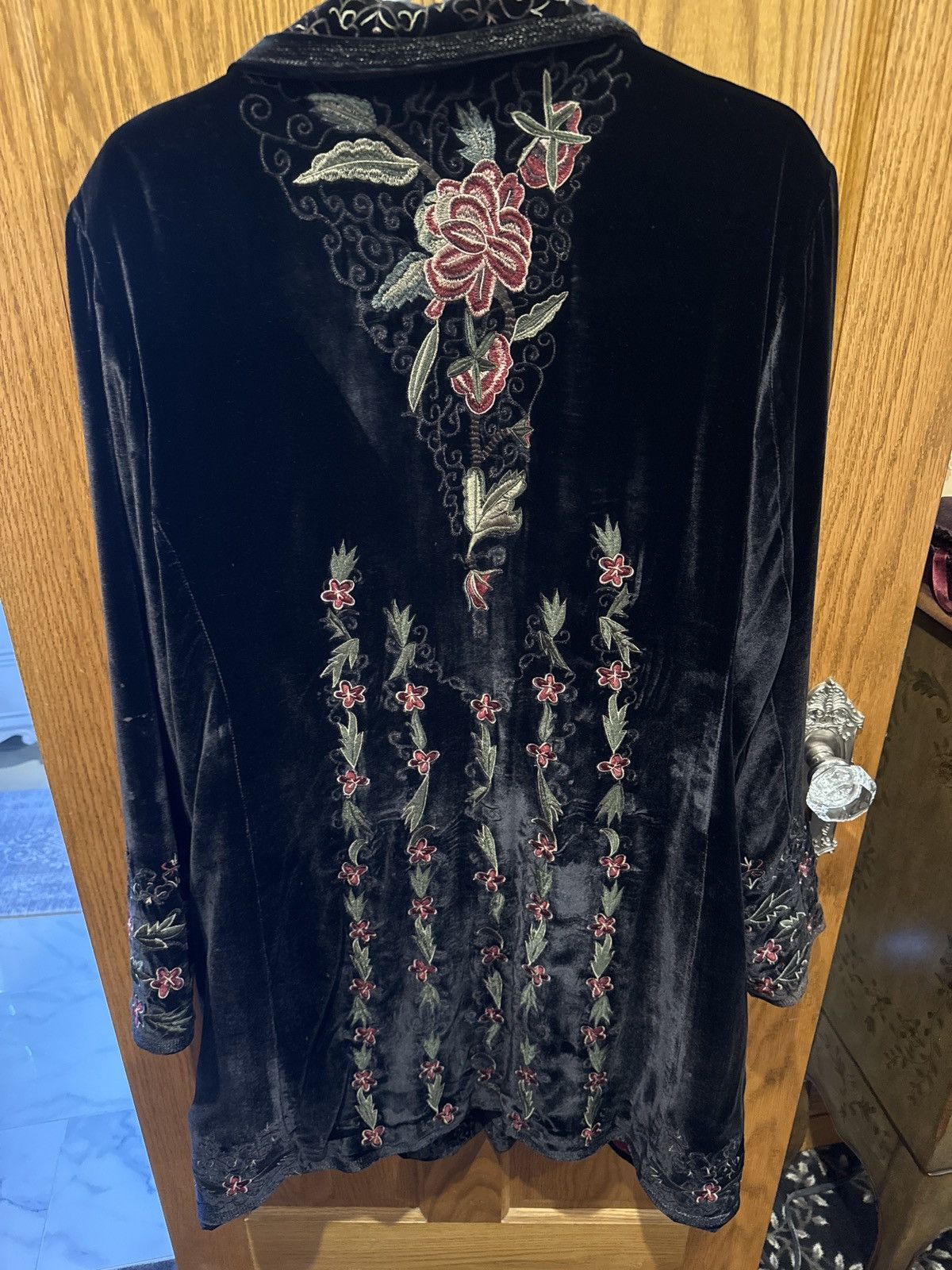 Other Velvet Opera Coat Evening Flapper Size XL / US 12-14 / IT 48-50 - 4 Thumbnail