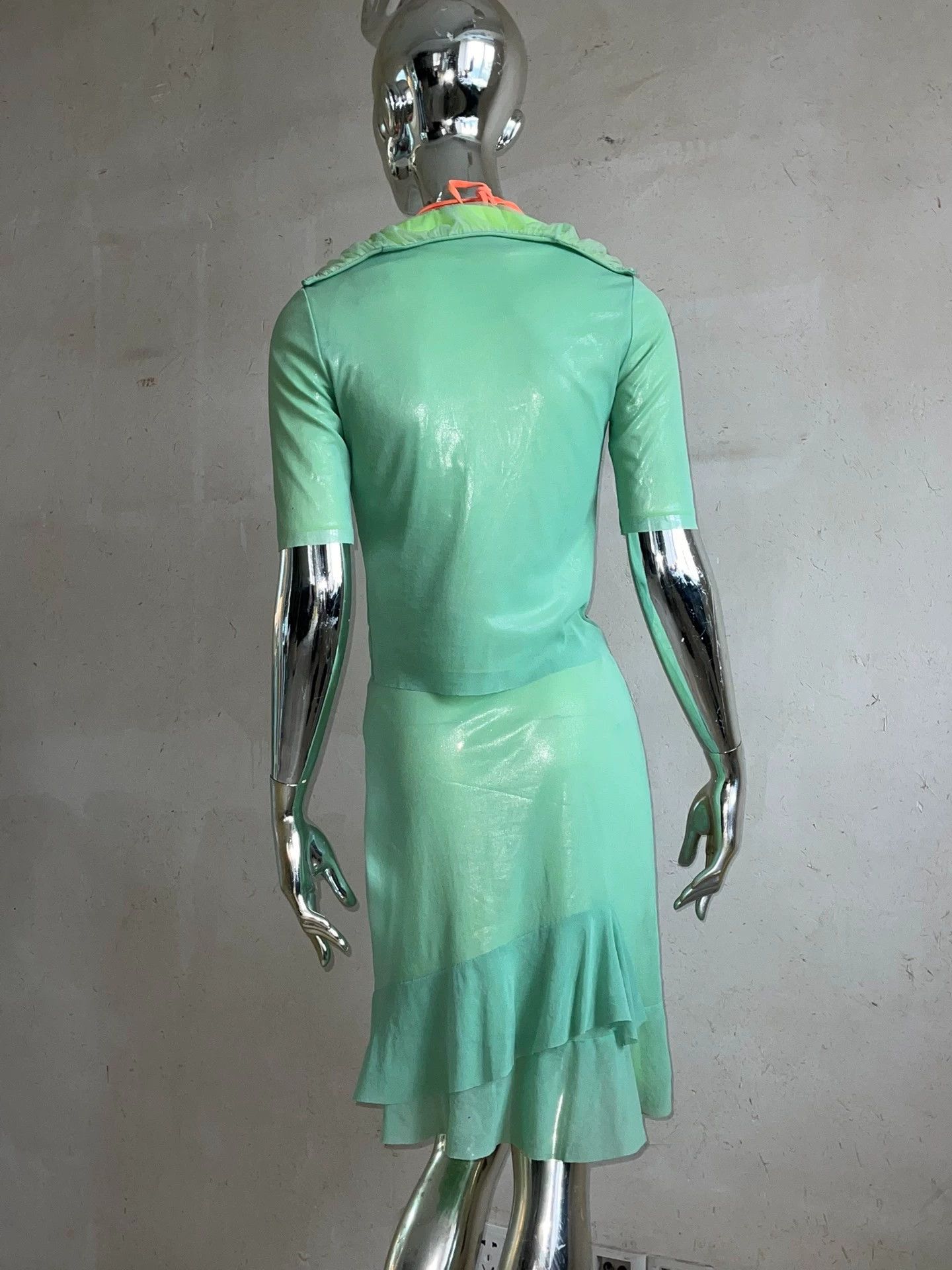 Vivienne Tam Vivienne Tam 90s Mint Green Iridescent Mesh Set 0 Size XS / US 0-2 / IT 36-38 - 6 Thumbnail
