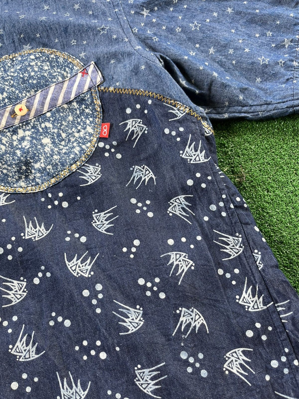 Japanese Brand × Vintage RARE Kawatani Kapital Patchwork Inspired Button Up Shirts Size US XXL / EU 58 / 5 - 10 Thumbnail