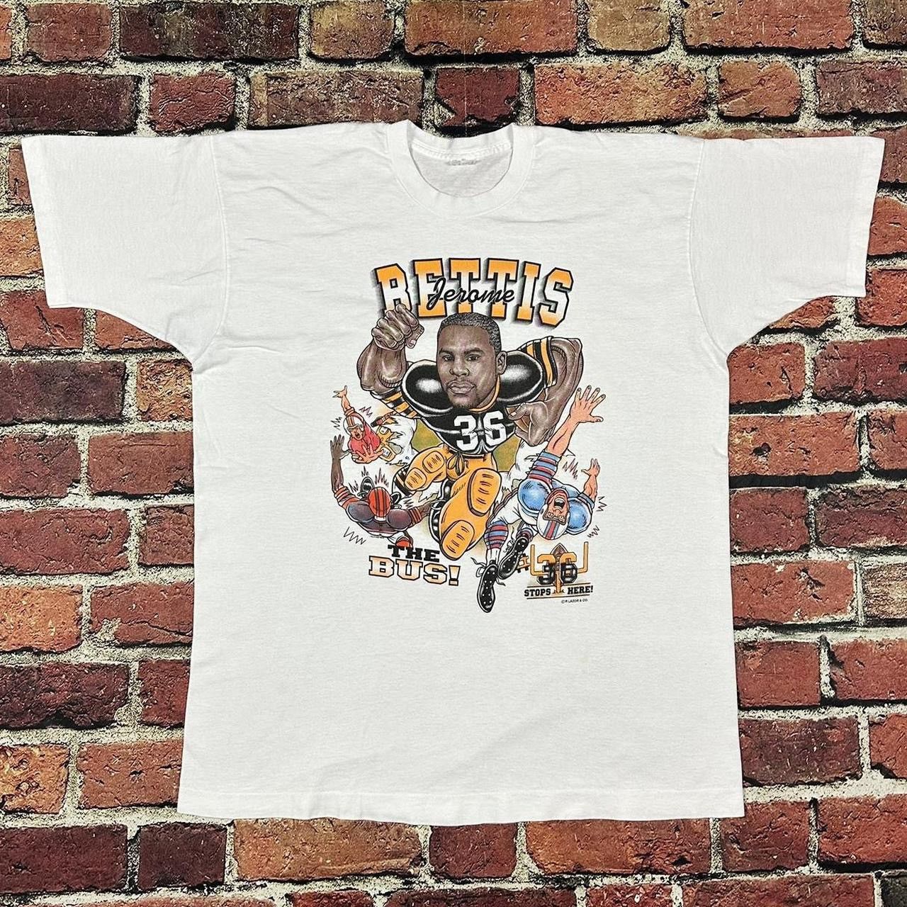 NFL Vintage Jerome Bettis Caricature Tee Pittsburgh Steelers Bus Size US XXL / EU 58 / 5 - 1 Thumbnail