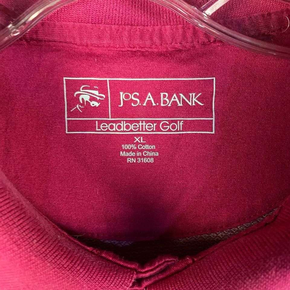 Jos. A. Bank Jos A Bank Polo Shirt Men's XL Leadbetter Golf Pink Cotton Size US XL / EU 56 / 4 - 3 Thumbnail