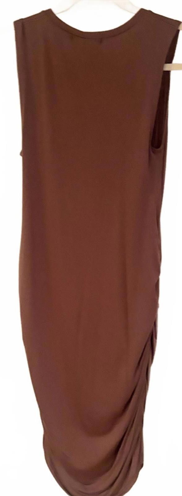 Hex Antistyle Sleeveless Mauve Casual Dress with Side Ruching Size M / US 6-8 / IT 42-44 - 6 Thumbnail