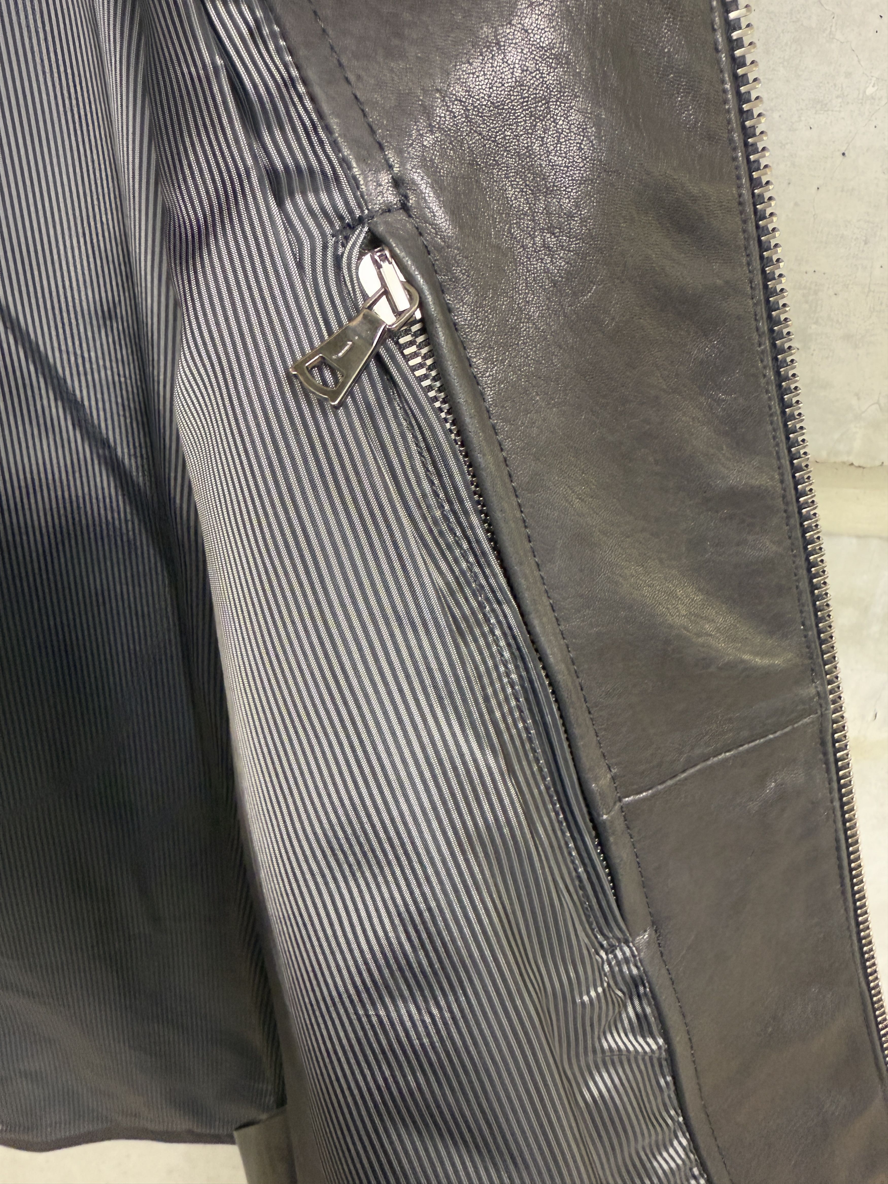 John Varvatos $1898 John Varvatos Leather Racer Jacket Size US XL / EU 56 / 4 - 5 Thumbnail