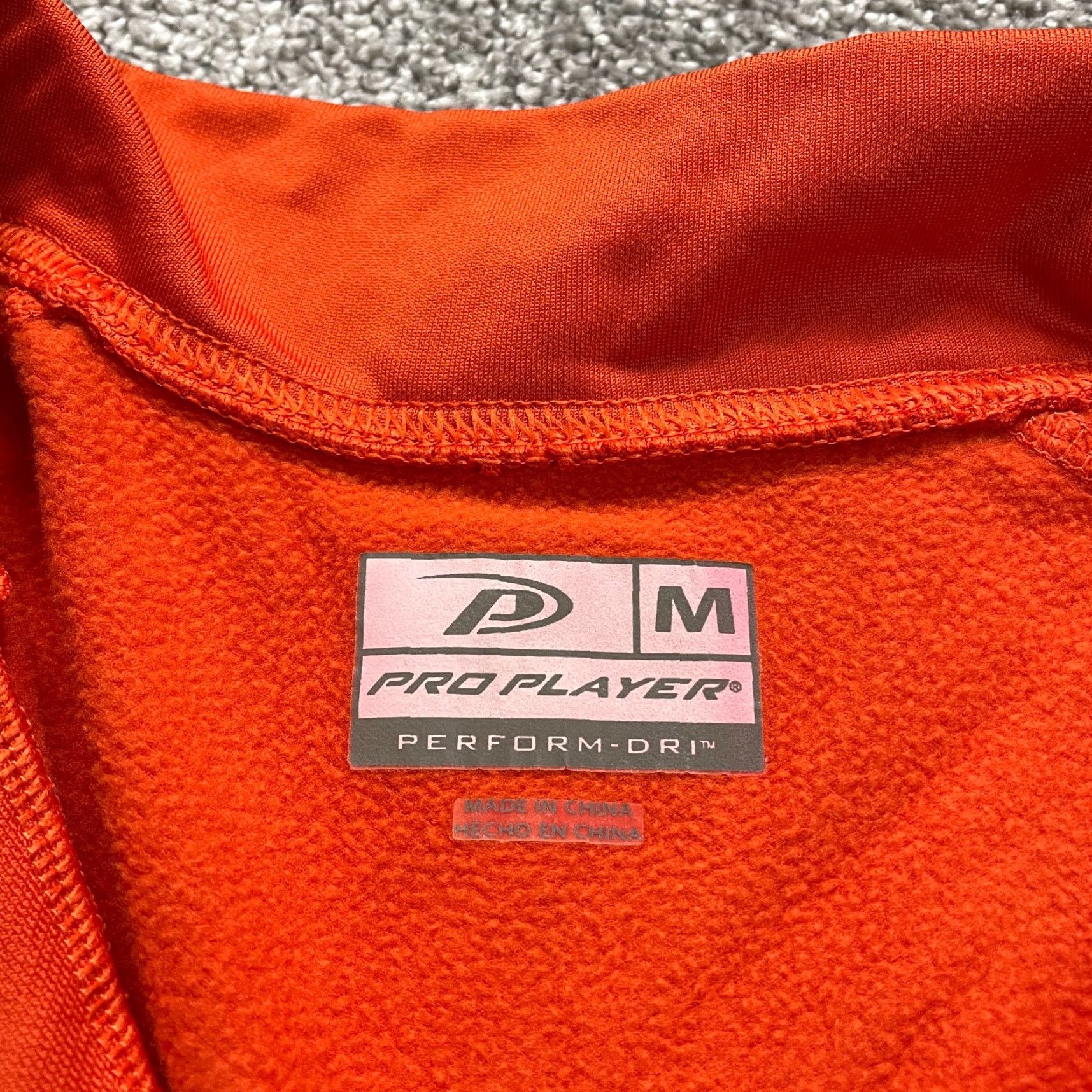 Pro Player Pro Player Perform Dri Jacket Mens M Orange 1/4 Zip Breathable Outdoor Activewear Shirt (Note: adjust to one-word category) Size US M / EU 48-50 / 2 - 7 Thumbnail