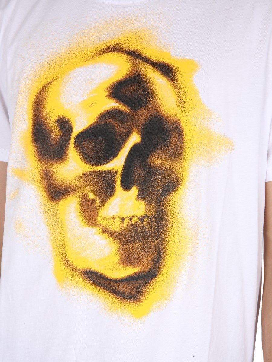 Alexander McQueen o1y1024 T-Shirt In White Size US L / EU 52-54 / 3 - 3 Thumbnail