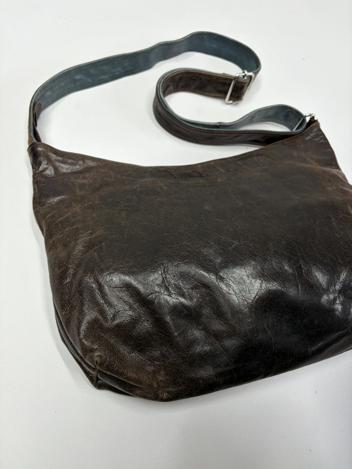 KMRii Brown Studded Leather Bag Y2K Punk Biker Balenciaga Inspired Size ONE SIZE - 13 Thumbnail