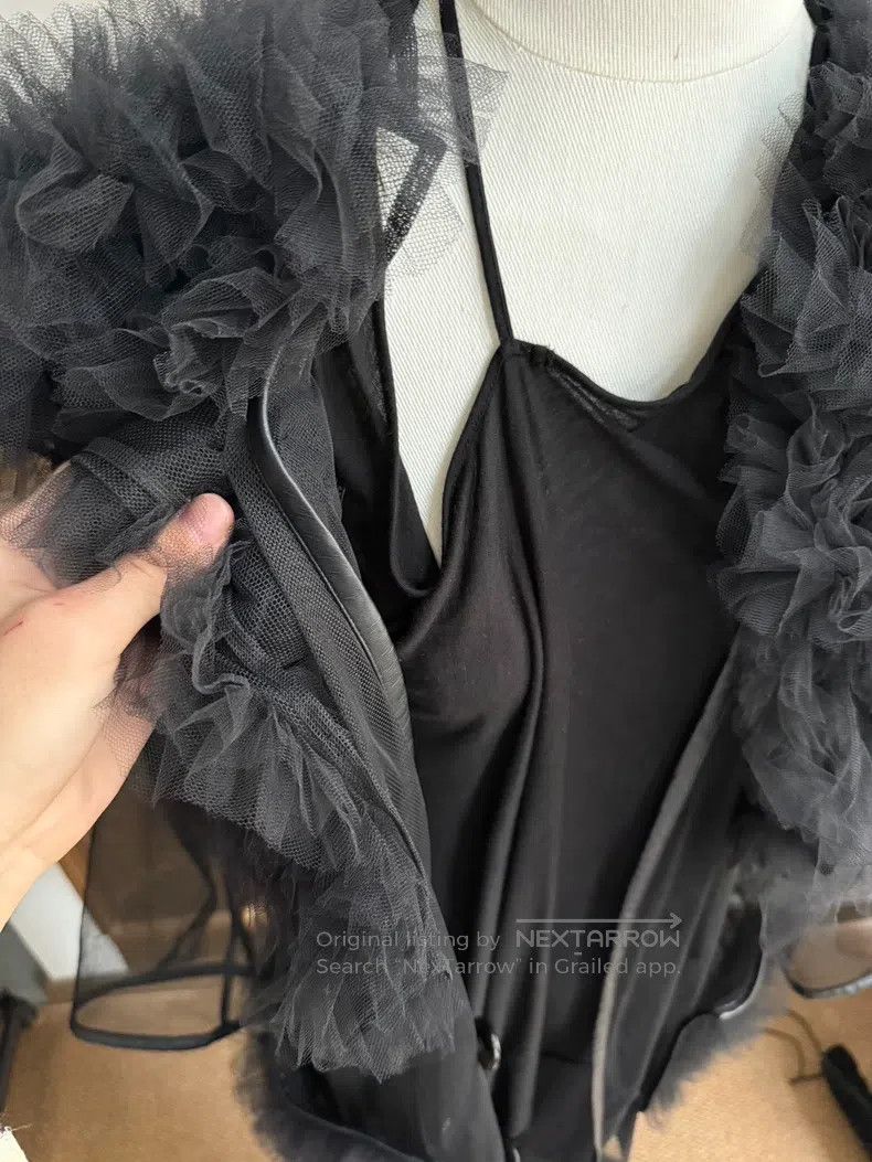 Comme des Garcons Comme des Garcons Black vintage tulle short coat jumpsuit Size M / US 6-8 / IT 42-44 - 7 Thumbnail