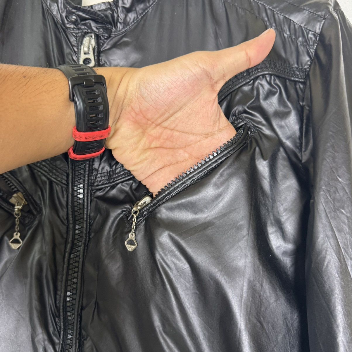 Diesel Diesel Leather Nylon Jacket DMB-W: RR55 Size US M / EU 48-50 / 2 - 13 Thumbnail