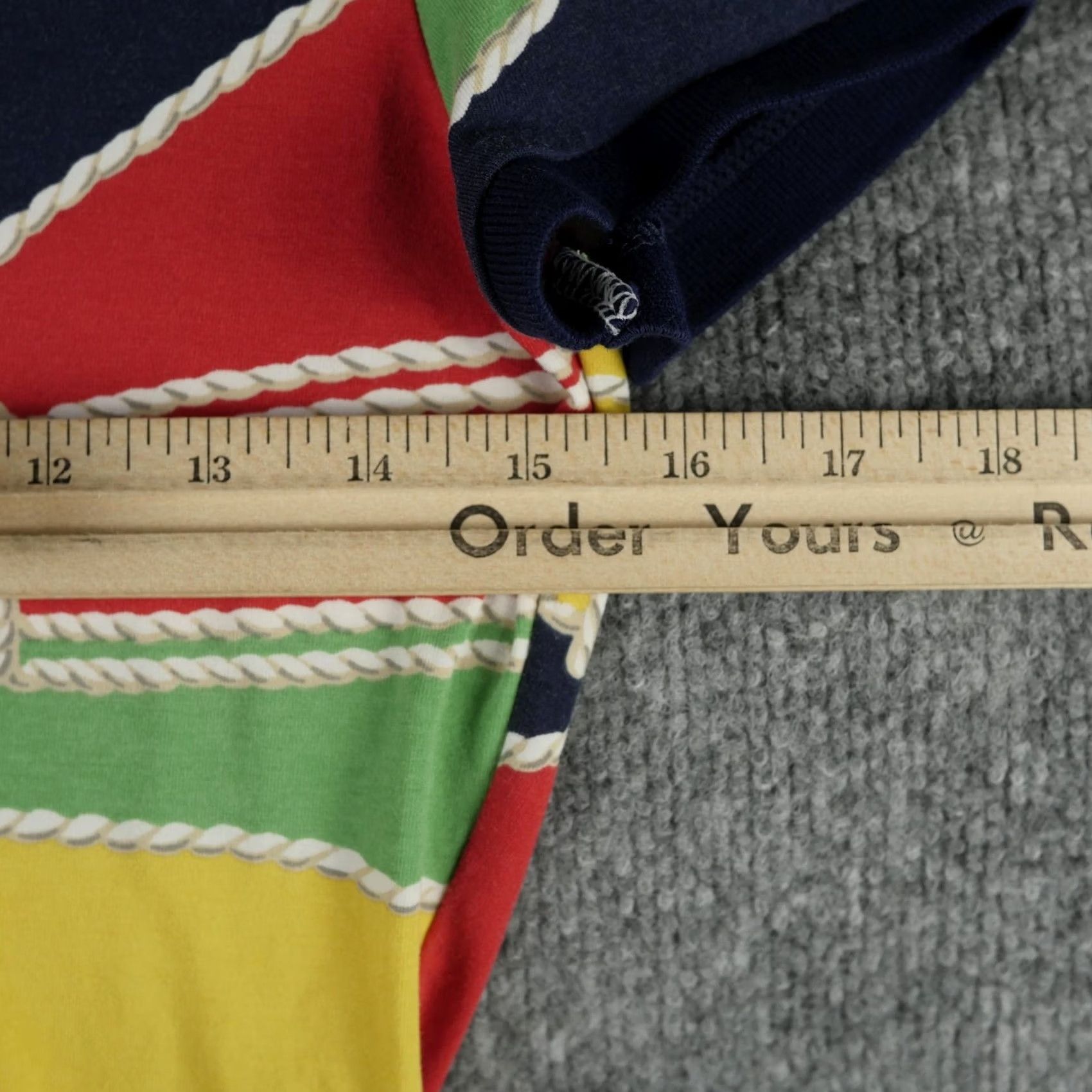 Ralph Lauren Lauren Ralph Lauren Polo Shirt Womens Small Multicolor Nautical Rope Colorblock Polo Shirt Short Sleeve Cotton Spandex Jersey Casual Summer Womens Size S / US 4 / IT 40 - 7 Thumbnail