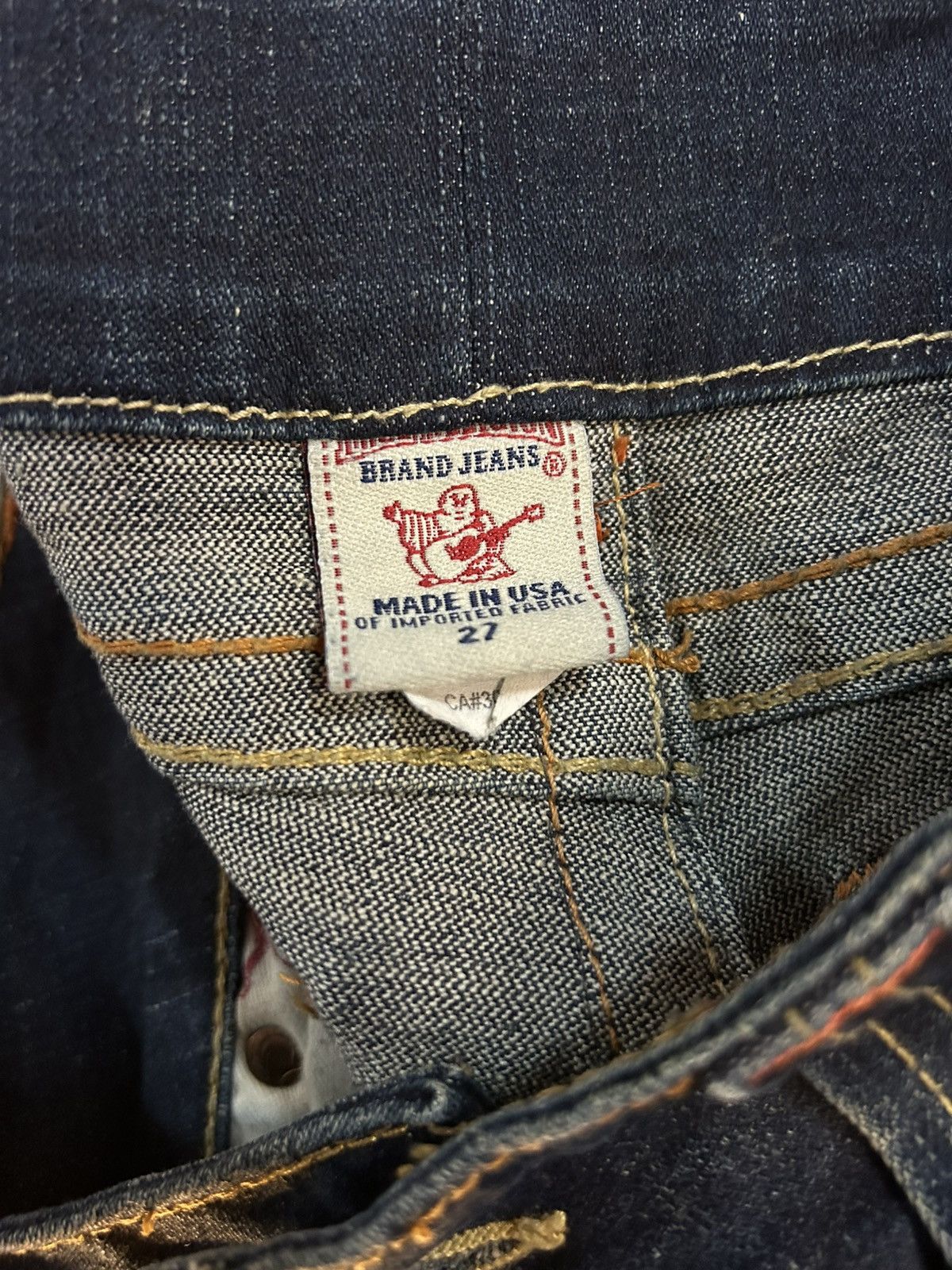 True Religion True Religion jeans flared navy contrast stitch Y2K Emma Size 27" / US 4 / IT 40 - 9 Thumbnail