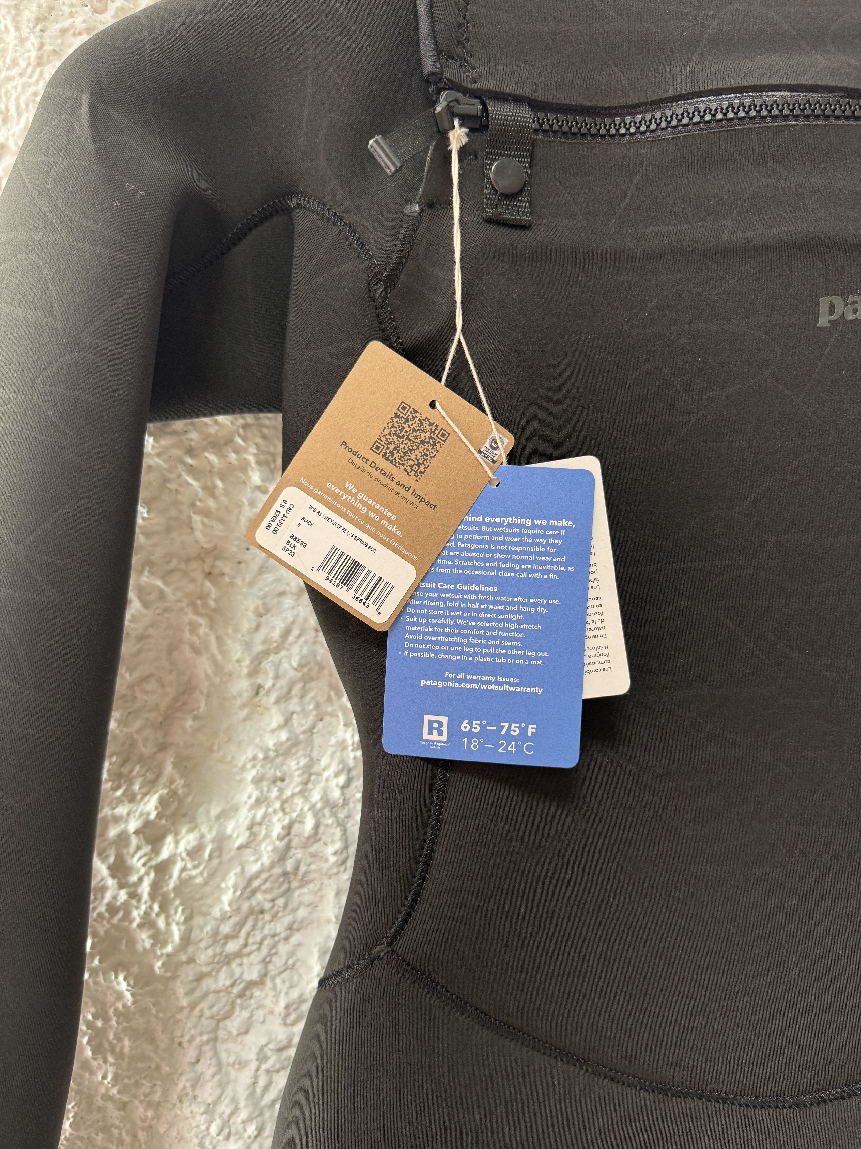 Patagonia W's R1 LITE YULEX FZ Spring WetSuit Sleeves Short Bodysuit Size M / US 6-8 / IT 42-44 - 7 Thumbnail