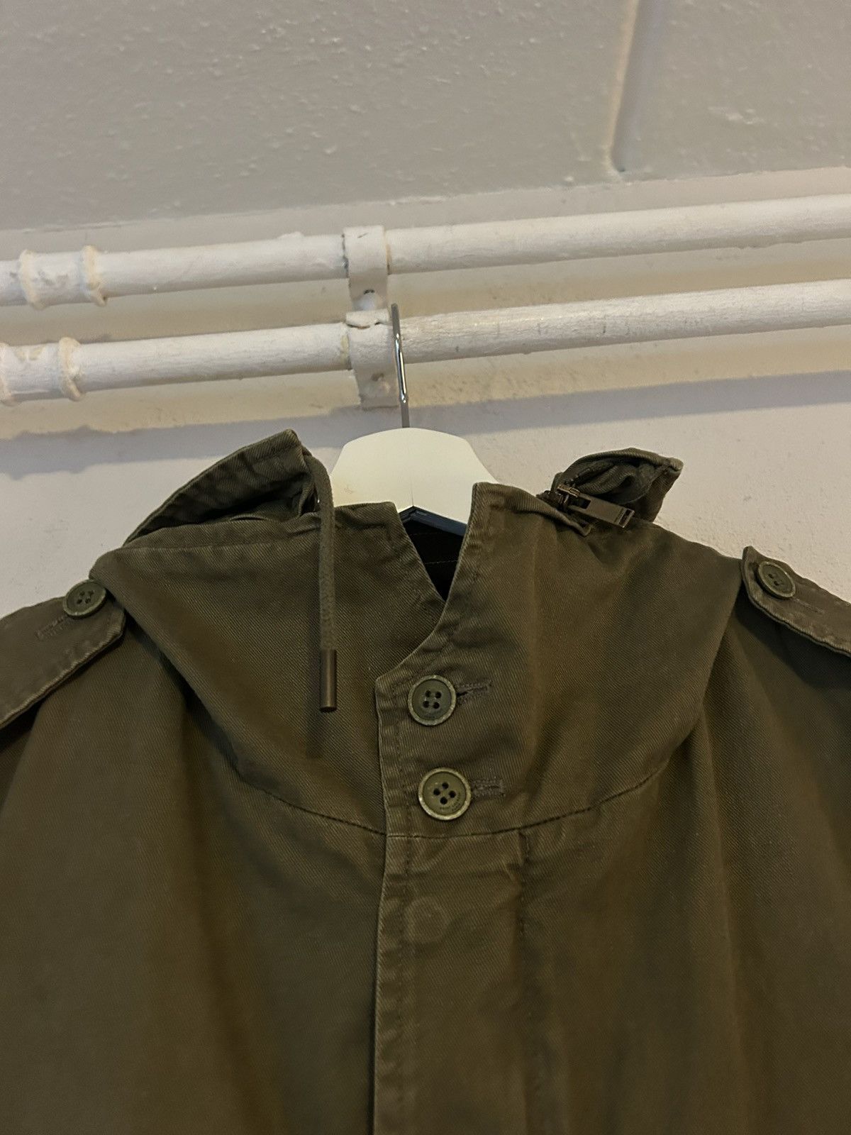 Saint Laurent Paris Saint Laurent Military Hooded Jacket with Embroidered Patch Size US M / EU 48-50 / 2 - 8 Thumbnail