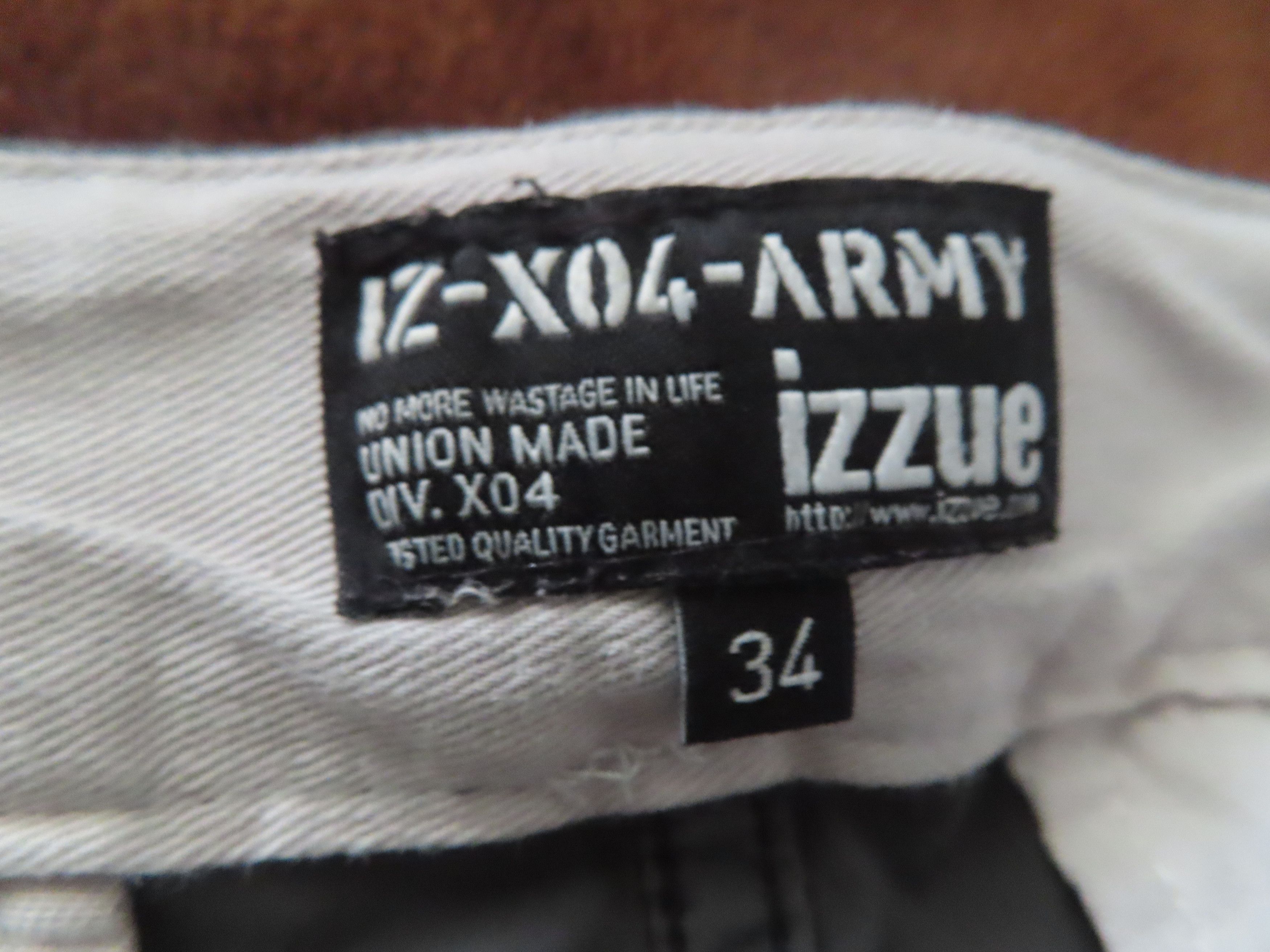 Designer × izzue ARMY IZZUE 1z IZ X04 Cargo grey Pants joggers Size US 34 / EU 50 - 5 Thumbnail