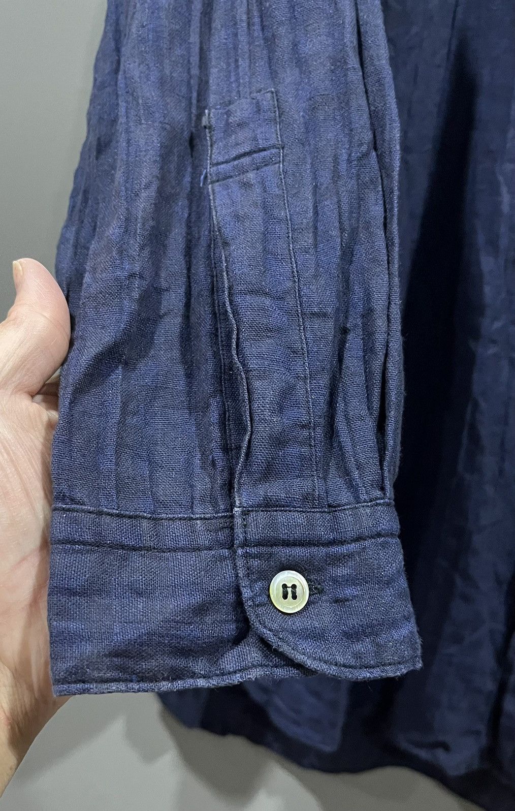 Yohji Yamamoto Vintage 80s Y’s For Men Oversized Indigo Linen cotton Shirt Size US XL / EU 56 / 4 - 6 Thumbnail