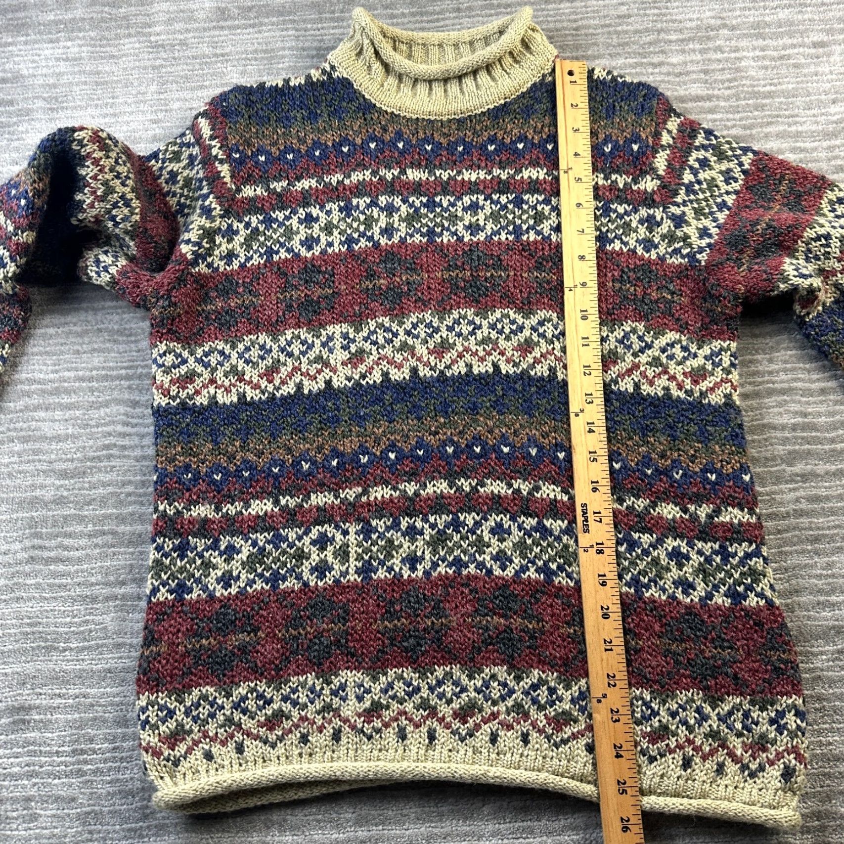 Vintage VINTAGE Carolyn Taylor Sweater Womens Small Fair Isle Nordic Knit Roll Neck Size S / US 4 / IT 40 - 8 Thumbnail