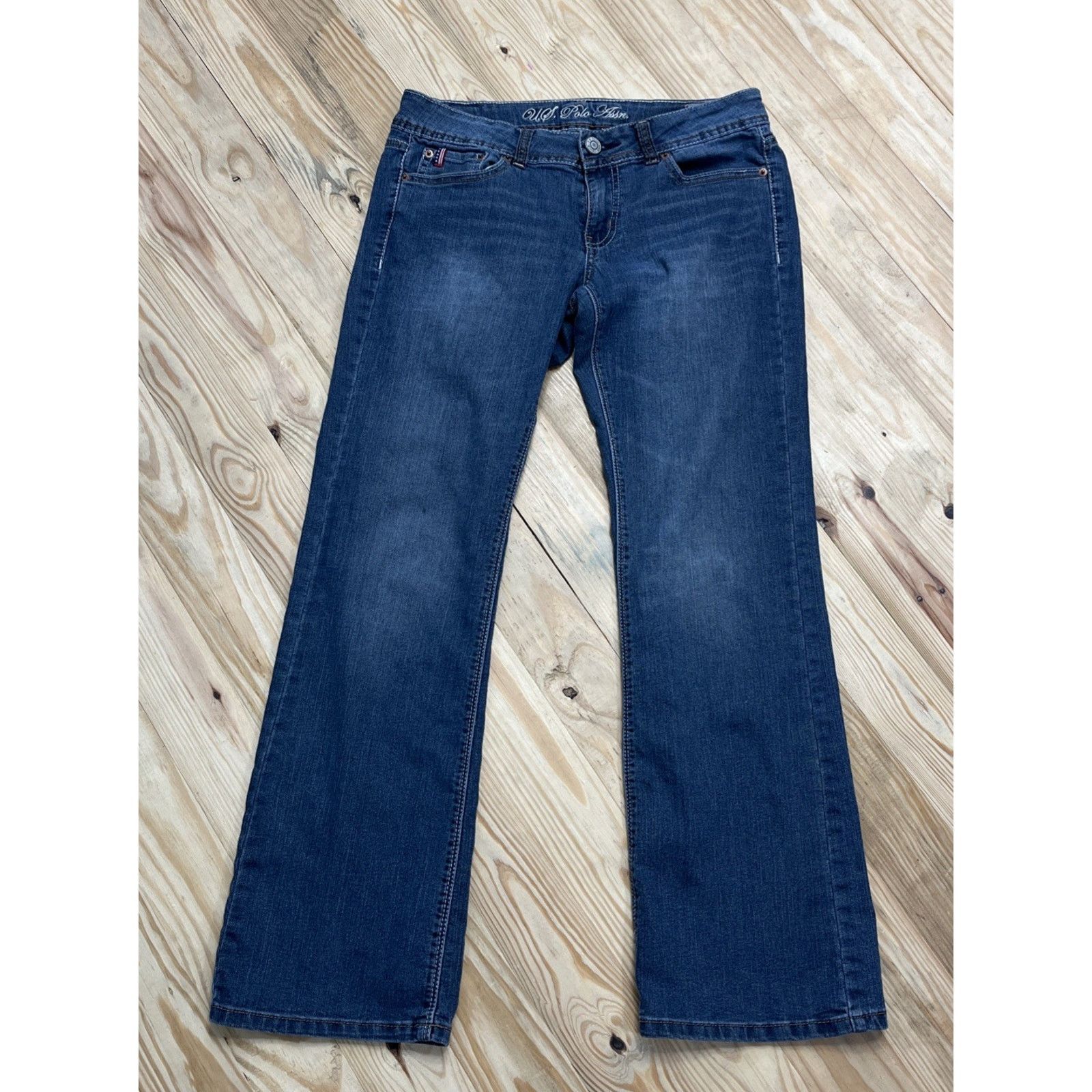 U.S. Polo Assn. US Polo Assn. Cassidy Boot Cut 7/8 Medium Wash Jeans Size 30" / US 8 / IT 44 - 2 Thumbnail