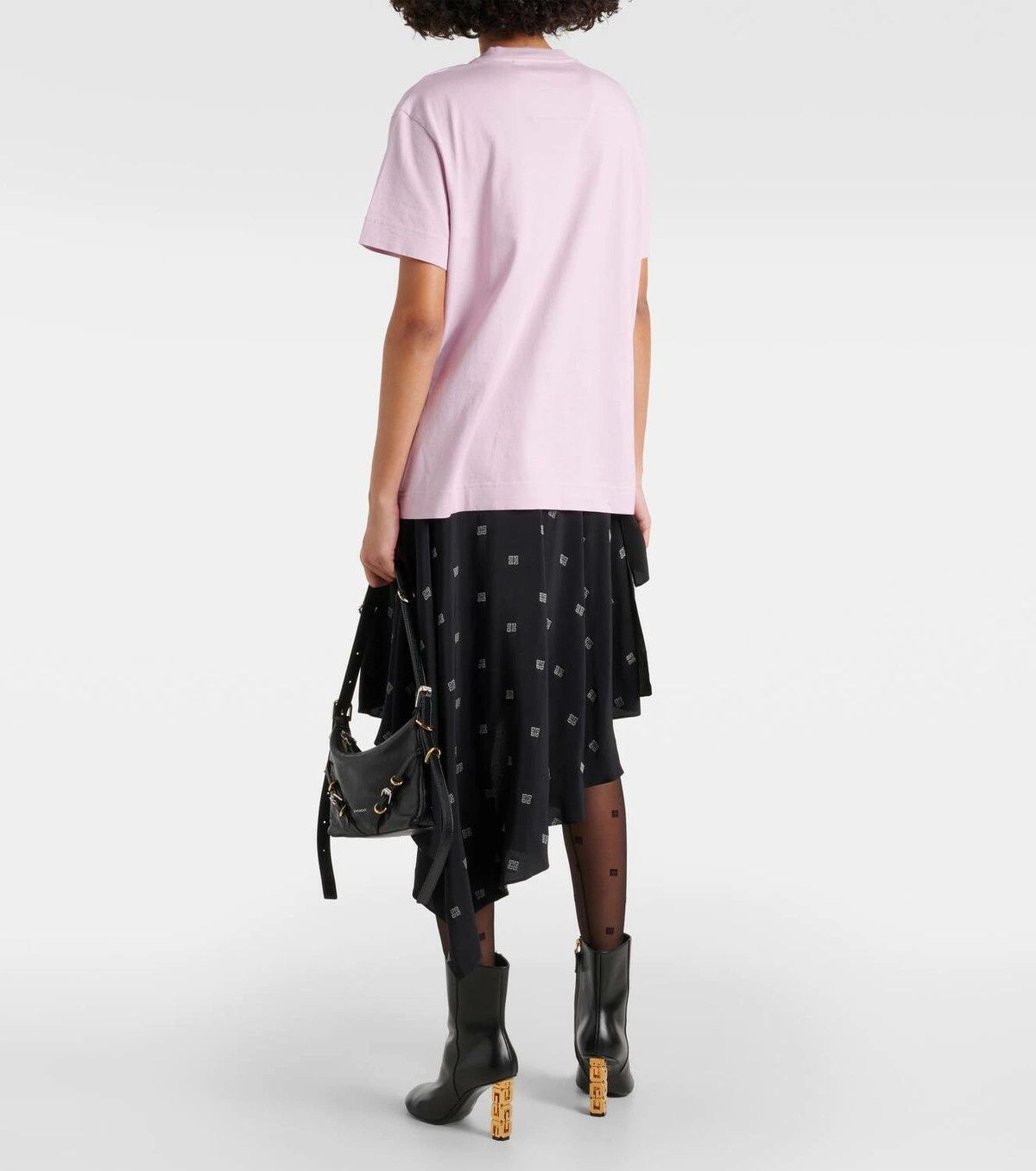 Givenchy o1srvl11e1224 4G Printed Cotton Jersey T-Shirt in Old Pink Size XL / US 12-14 / IT 48-50 - 5 Thumbnail