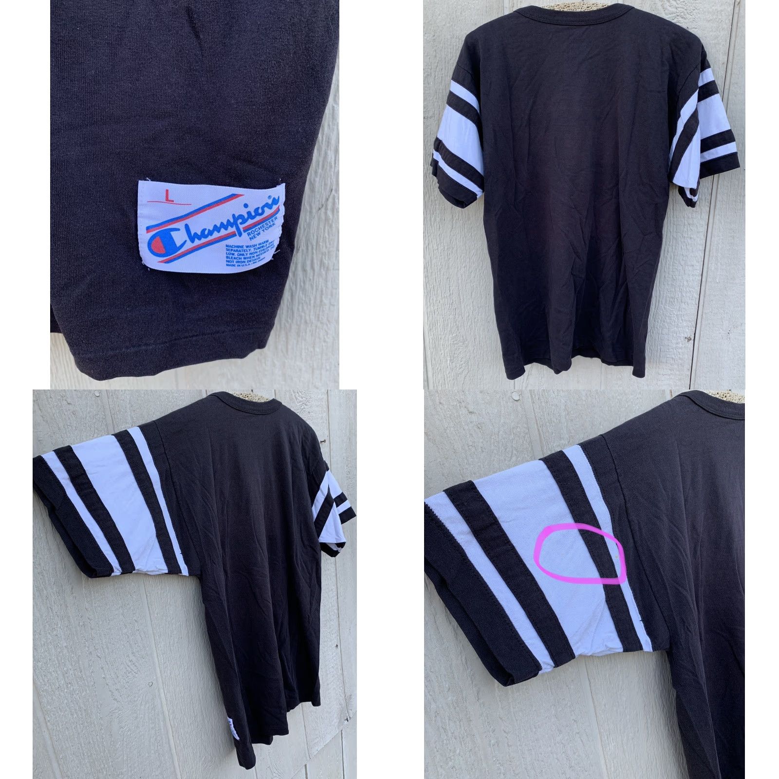 Champion VINTAGE Champion Jersey T-Shirt Raiders 32 Jersey Style Graphic Tee L Black Men Adult Large Sports Size US L / EU 52-54 / 3 - 8 Thumbnail