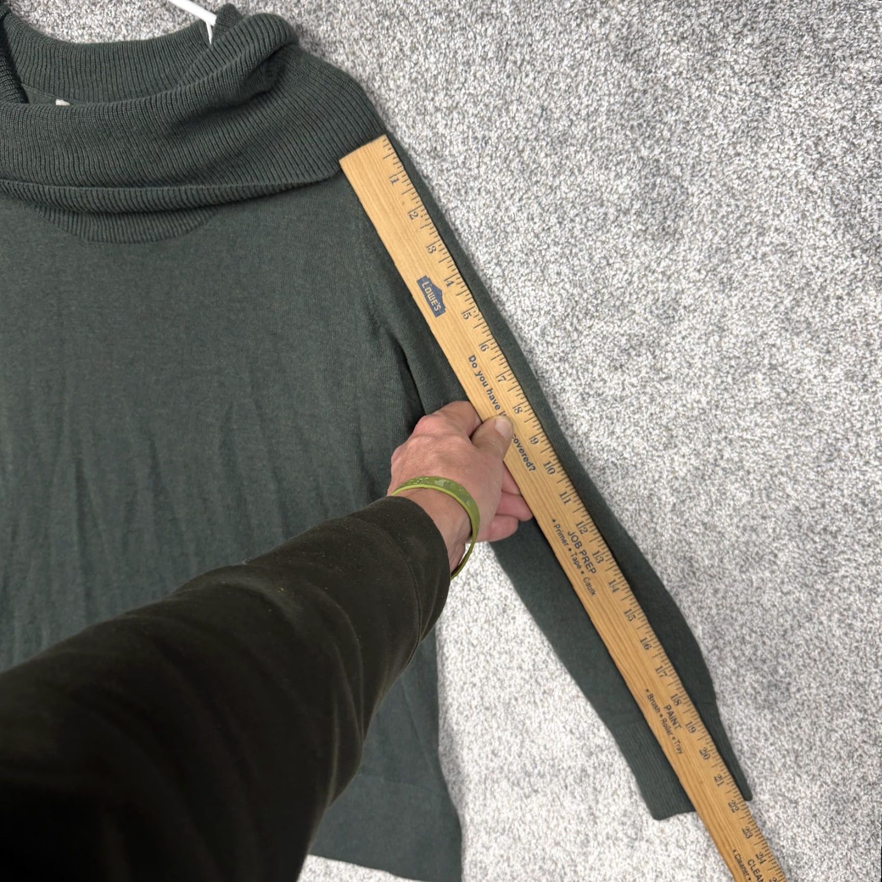 Loft LOFT Womens Sweater M Green Cowl Neck Pullover Knit Casual Fall Winter 60% Acrylic 40% Nylon Solid Tight-Knit Long Sleeve Ladies Mens? (Gender at end) Size M / US 6-8 / IT 42-44 - 3 Thumbnail