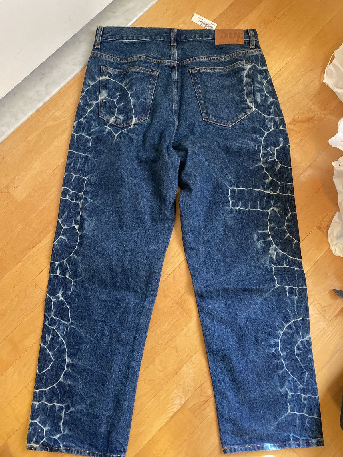 Supreme Supreme Shibori Loose Fit Jean Rigid Indigo Size US 32 / EU 48 - 4 Thumbnail