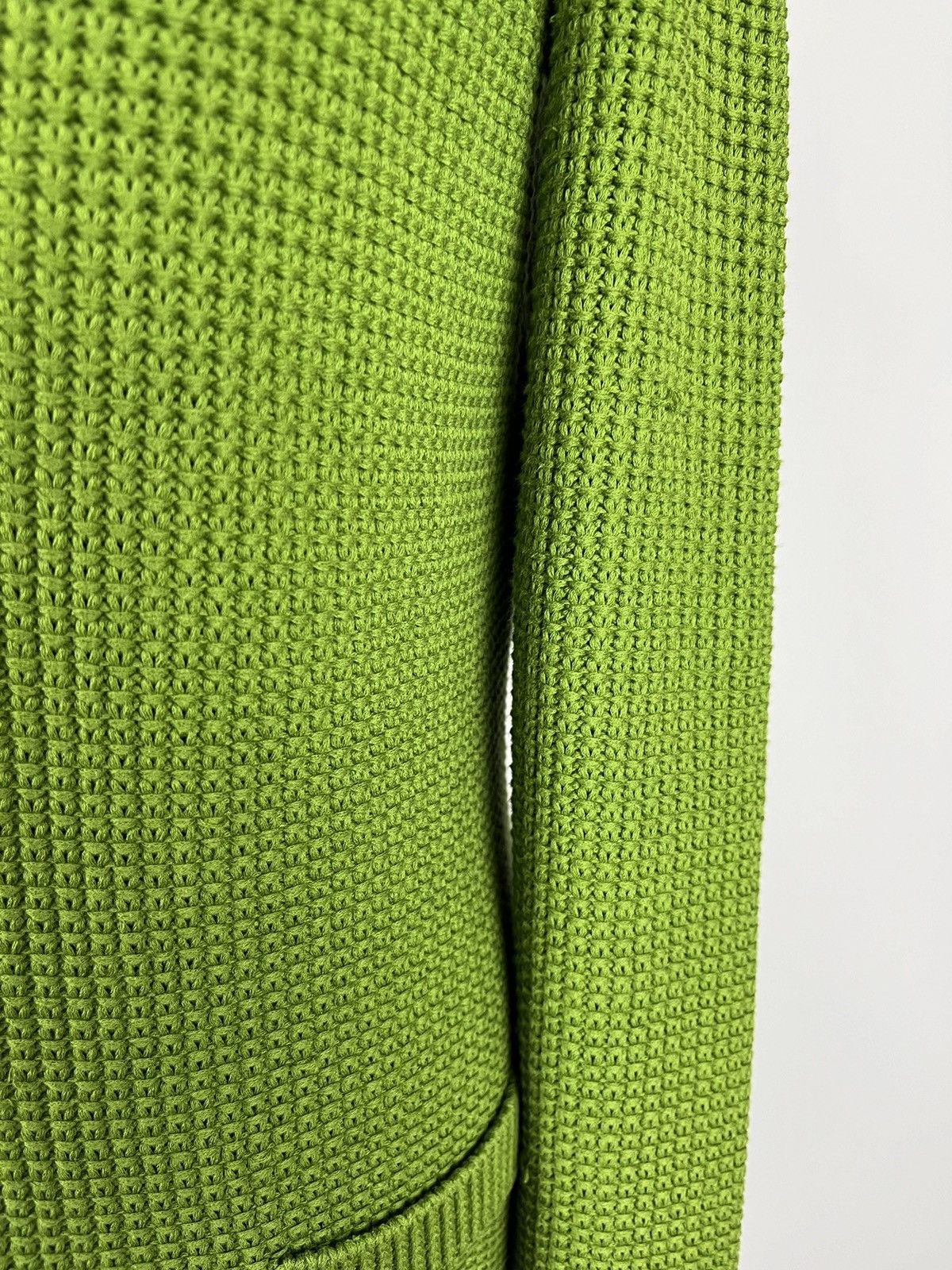Designer × Malo Malo Green Cotton Knit Button Cardigan Blazer Womens (0411) Size M / US 6-8 / IT 42-44 - 9 Thumbnail