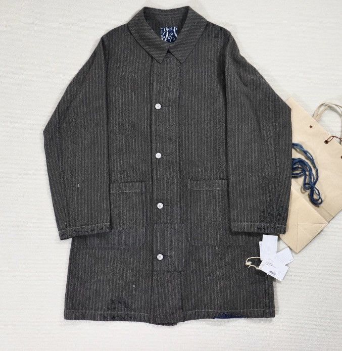 Visvim Visvim 21ss ICT Grease Monkey Coat Fish Bone Pattern Cloth | Grailed