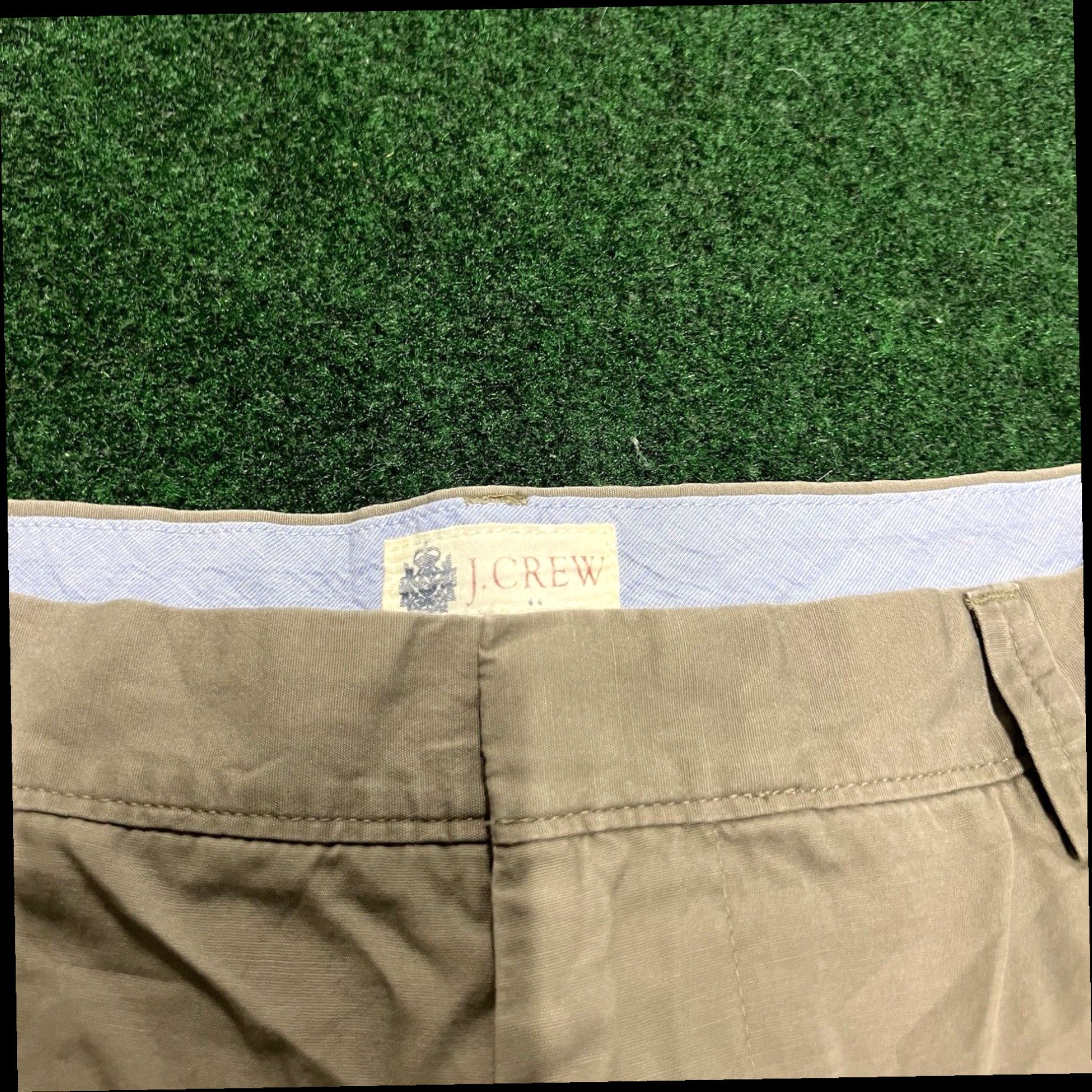 J.Crew J Crew Shorts Mens 38 Beige Stretch Chino Flat Front 10.5 Inseam Preppy Size US 38 / EU 54 - 3 Thumbnail