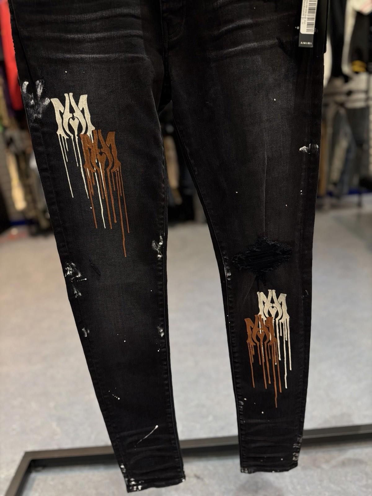 Amiri Size 33 - Amiri Paint Leg Black Jeans 100% Authentic NEW Size US 33 - 4 Thumbnail
