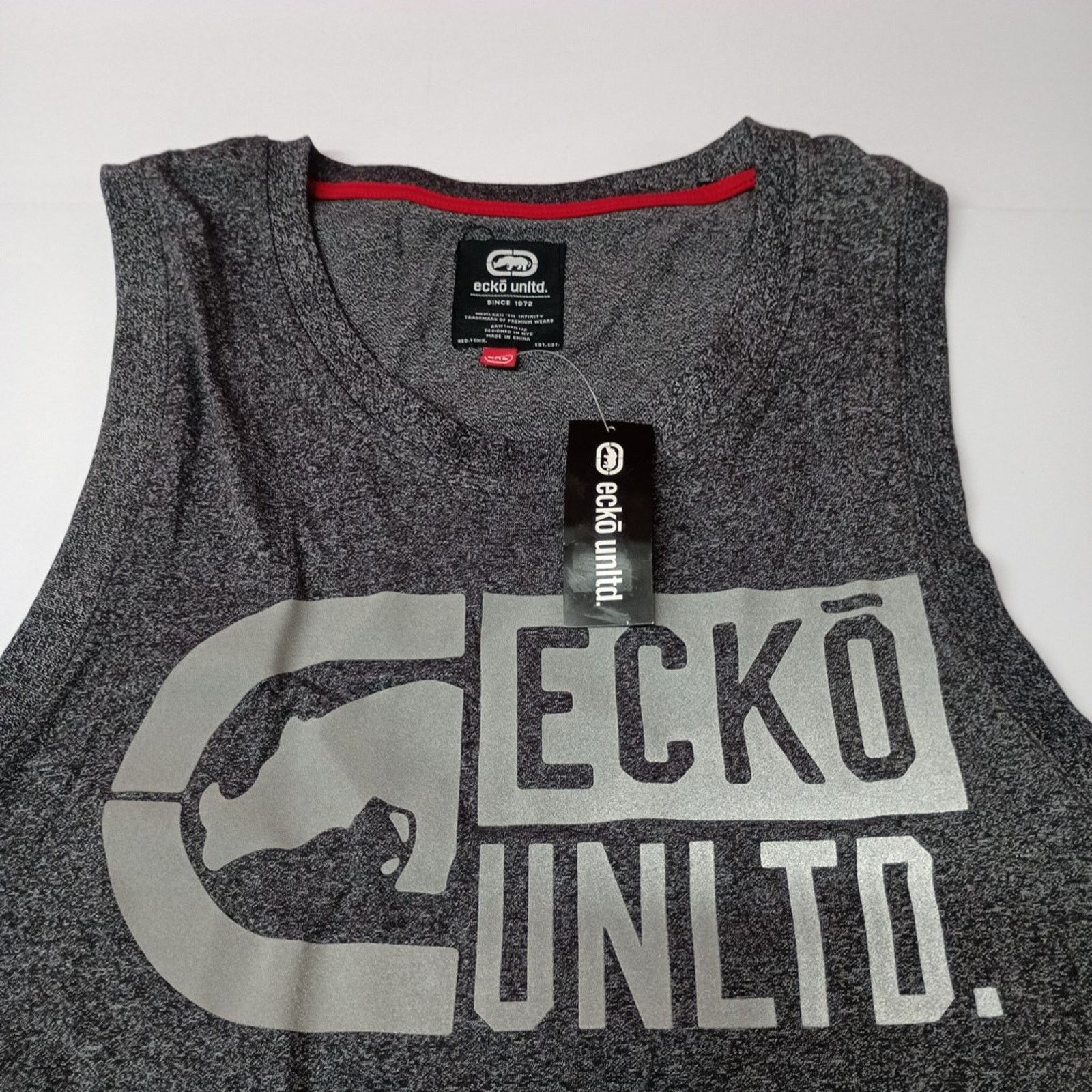 Ecko Unltd. Ecko Unltd Men's Tank Top Size 2XL Heather Gray Rhino Logo Size US XXL / EU 58 / 5 - 2 Thumbnail