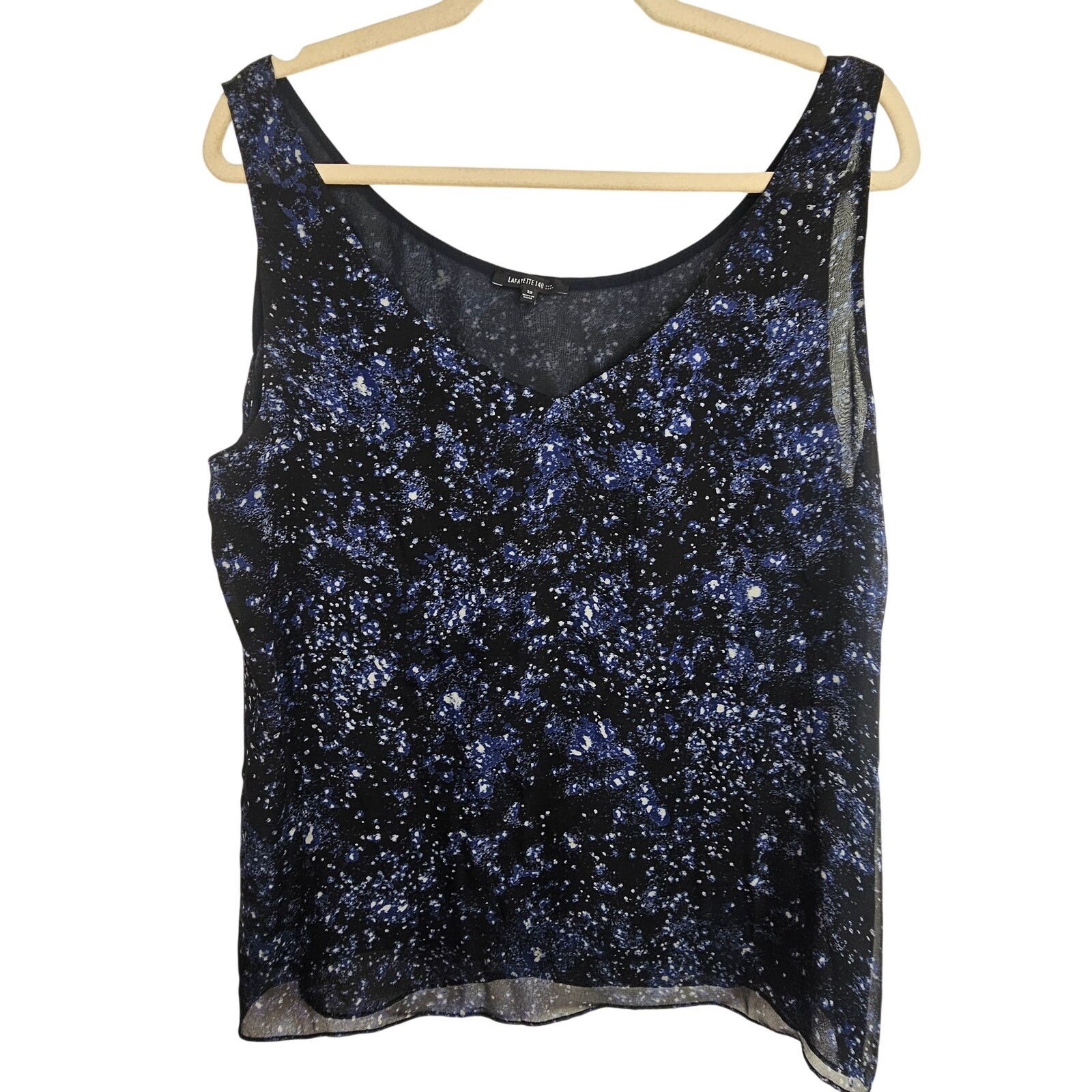 Lafayette 148 Lafayette 148 Women Silk Celestial Overlay Sleeveless Blouse Size XL / US 12-14 / IT 48-50 - 1 Thumbnail