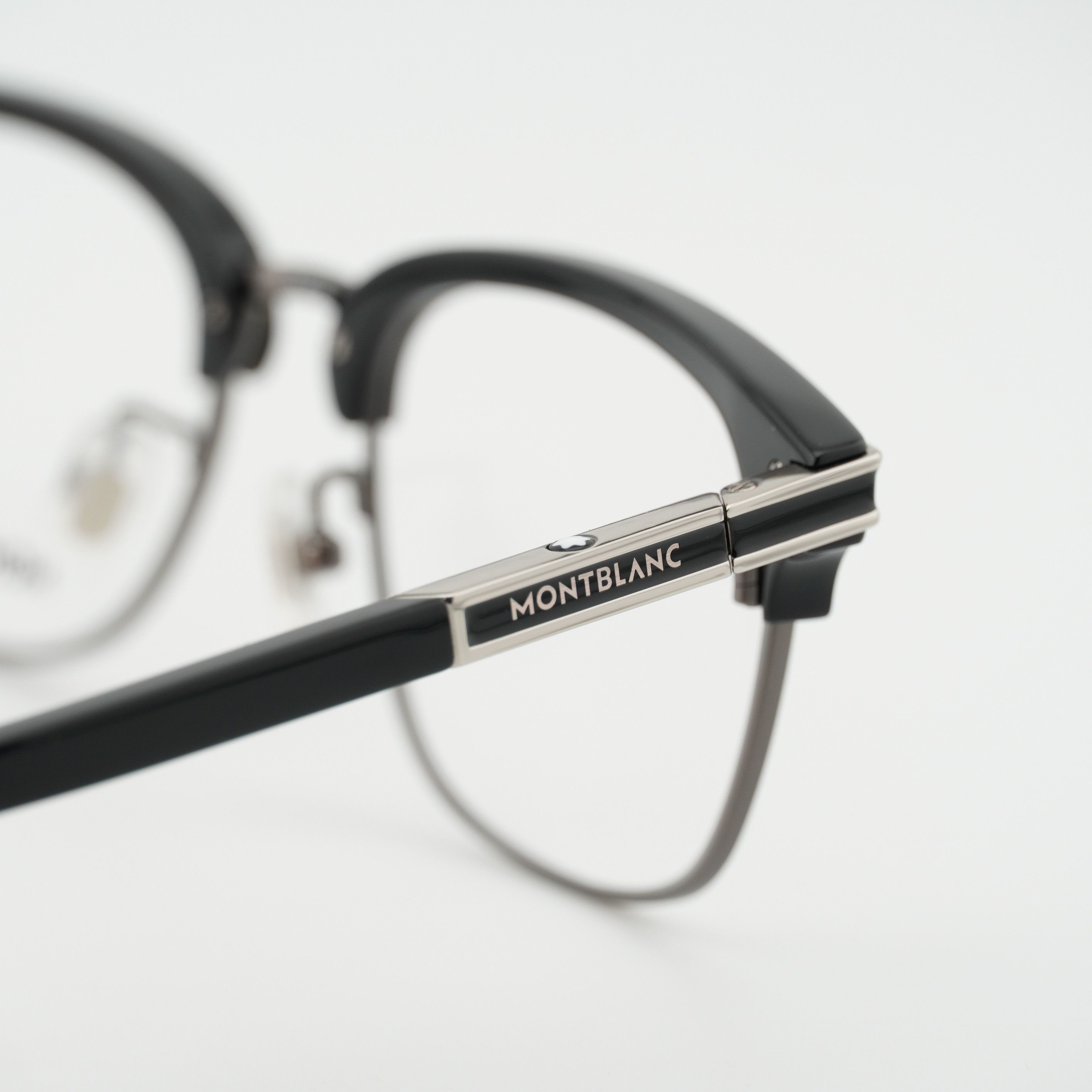 Montblanc Montblanc MB0043O 001 Eyeglasses Shiny Black 53mm Rectangle Size ONE SIZE - 5 Thumbnail