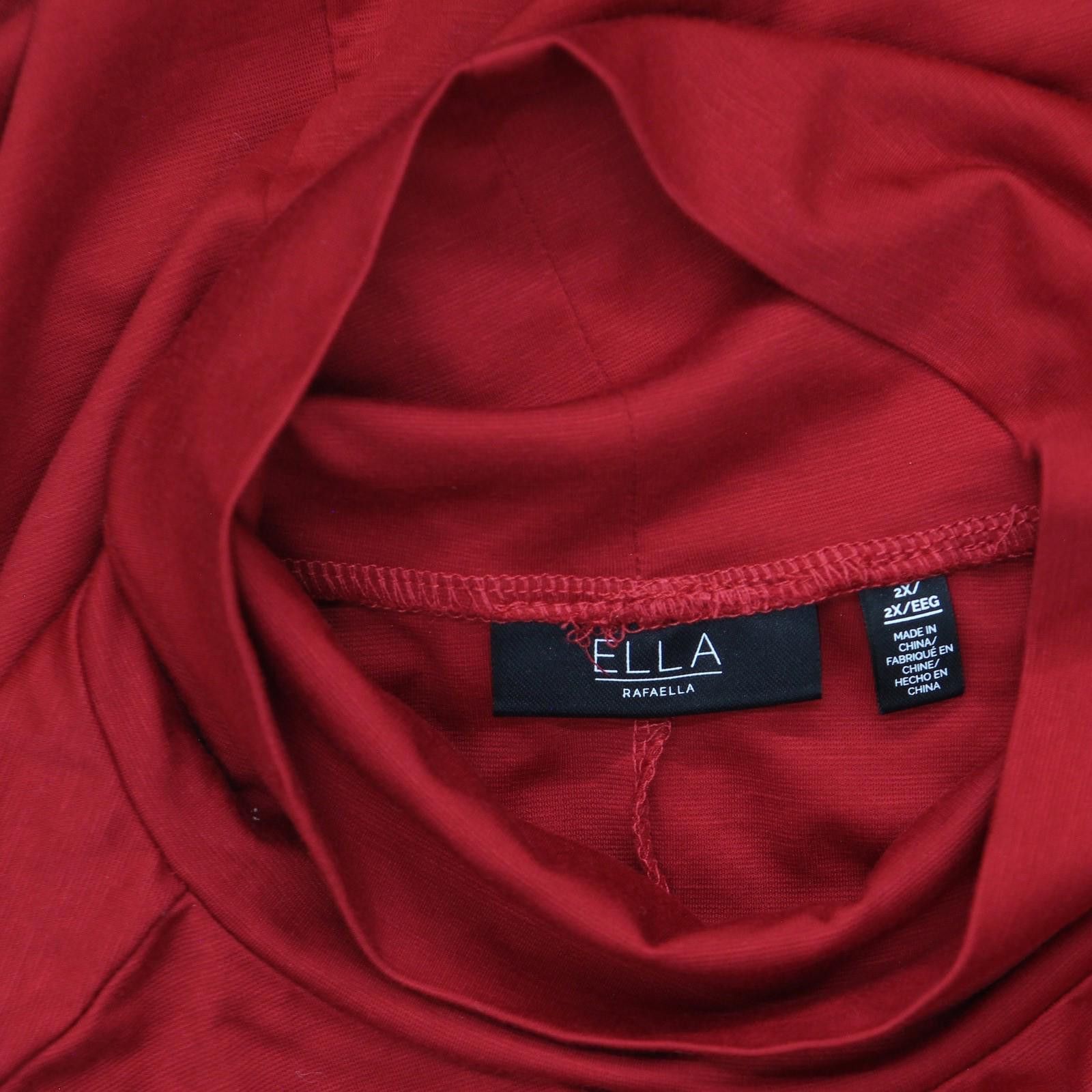 Other Nwt Ella Rafaella Funnel Neck Sleeveless Dress Ruby Red 2x Size XXL / US 16-18 / IT 52-54 - 4 Thumbnail