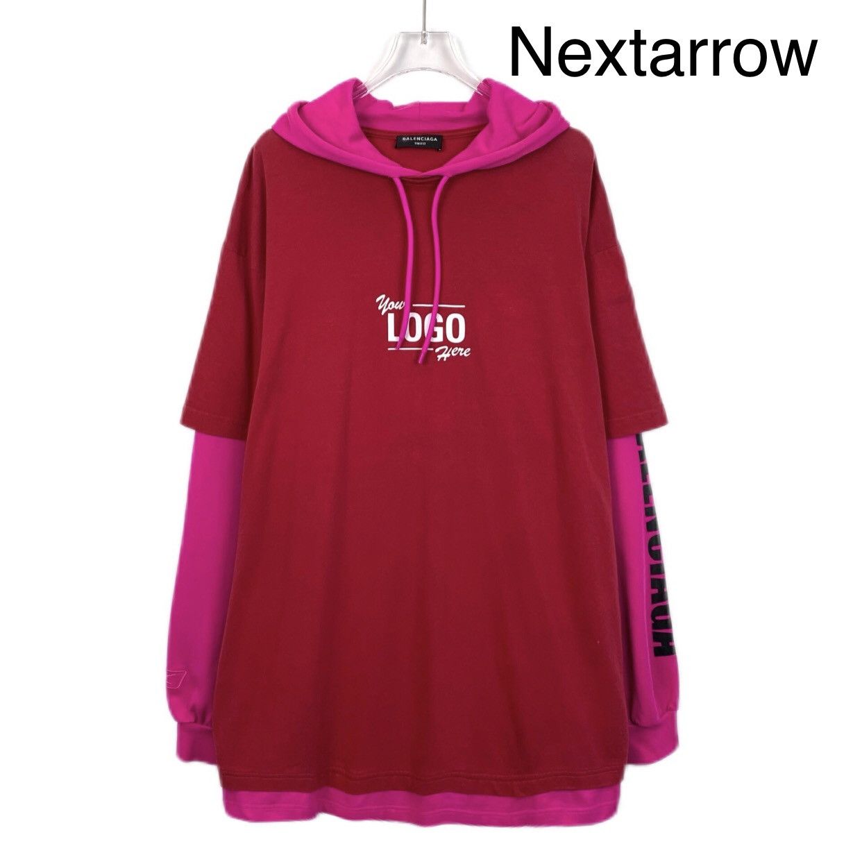 Balenciaga Balenciaga color blocked letter hooded drawstring hoodie Size US XS / EU 42 / 0 - 1 Thumbnail