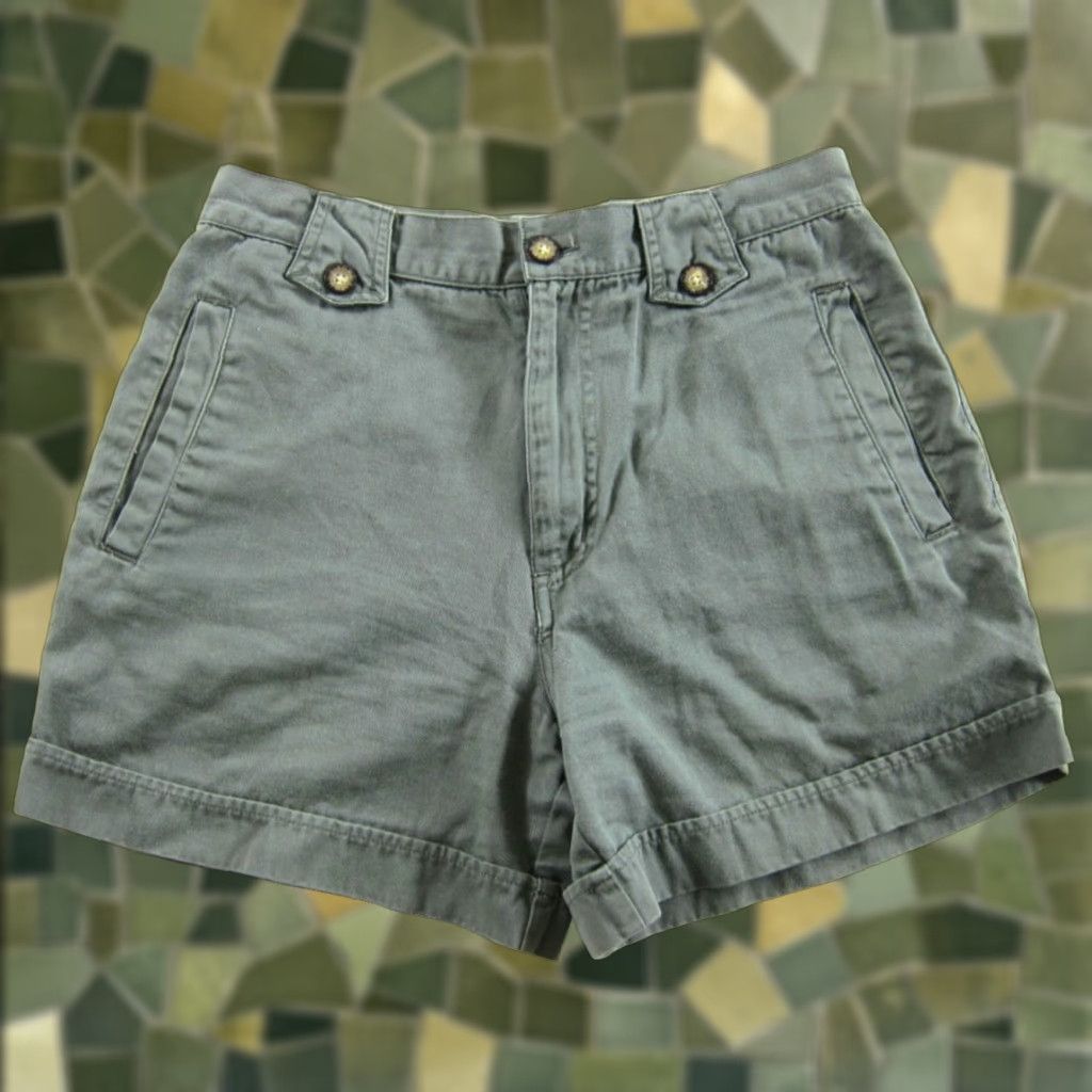 Vintage VINTAGE Ki-Ko-Mo Army Green 100% Cotton High Rise Waist Chino Shorts Women Small Size 28" / US 6 / IT 42 - 1 Thumbnail