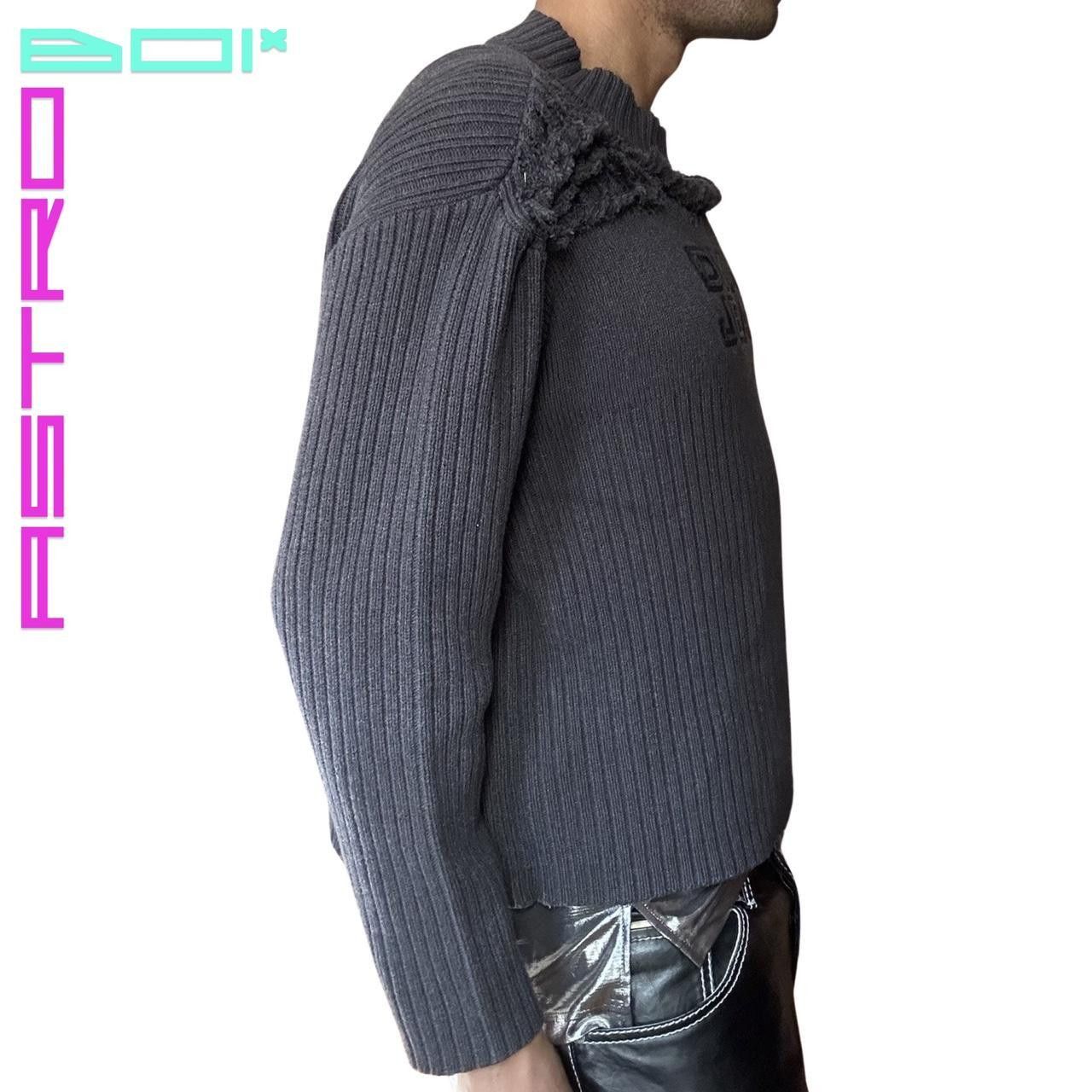DKNY ASTROBOI* DKNY JEANS Gray Braided Twist Chunky Sweatern- XL Size US XL / EU 56 / 4 - 4 Thumbnail
