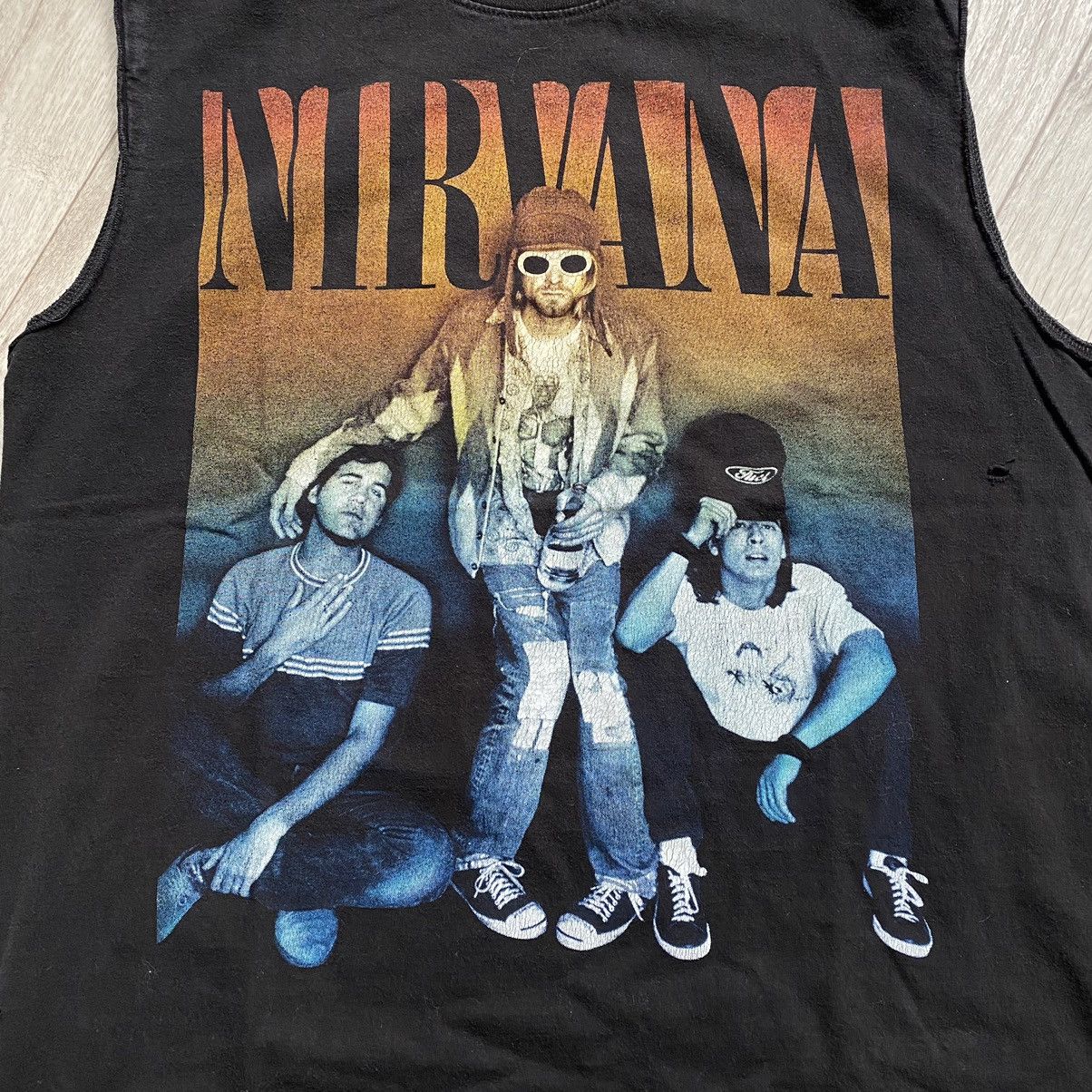 Band Tees × Vintage VINTAGE NIRVANA GRUNGE ROCK BAND DISTRESSED TANK Size US L / EU 52-54 / 3 - 3 Thumbnail