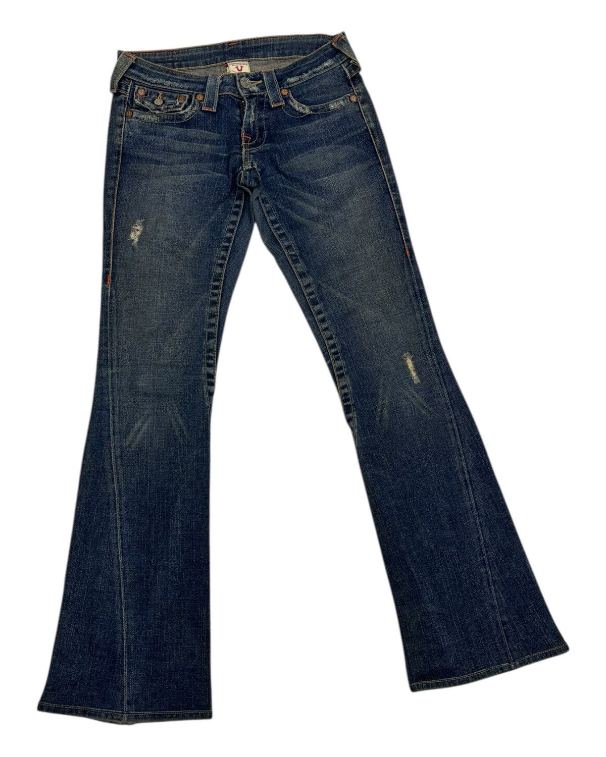 Japanese Brand × True Religion Flare Jeans True Religion Joey Bootcut Distressed Denim Jean Size 28" / US 6 / IT 42 - 3 Thumbnail