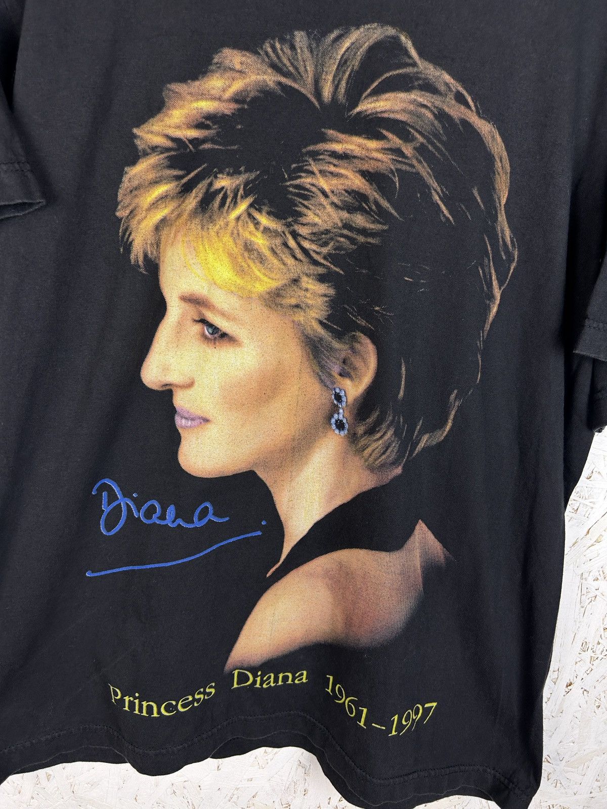 Vintage 90s Princess Diana 1961-1997 Memorial Rap Tee T-Shirt Black Size US L / EU 52-54 / 3 - 2 Thumbnail