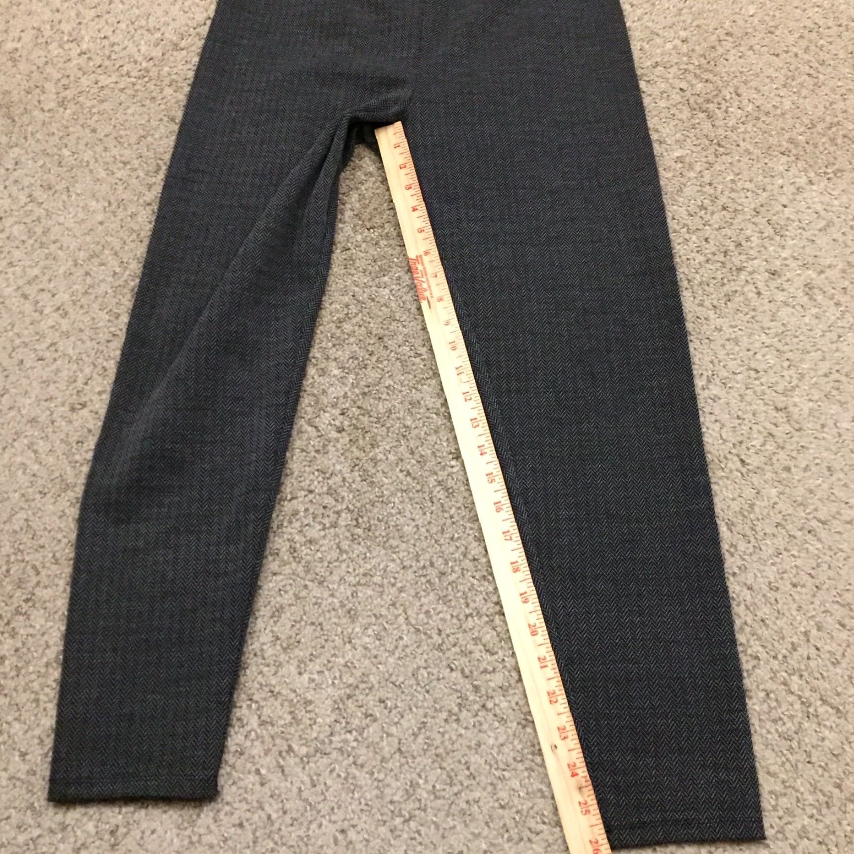 Loft LOFT Leggings Womens Medium Gray Herringbone High Rise 30x26 Ankle Inseam 26in Polyester Blend Regular Lis Womens Size 32" / US 10 / IT 46 - 5 Thumbnail