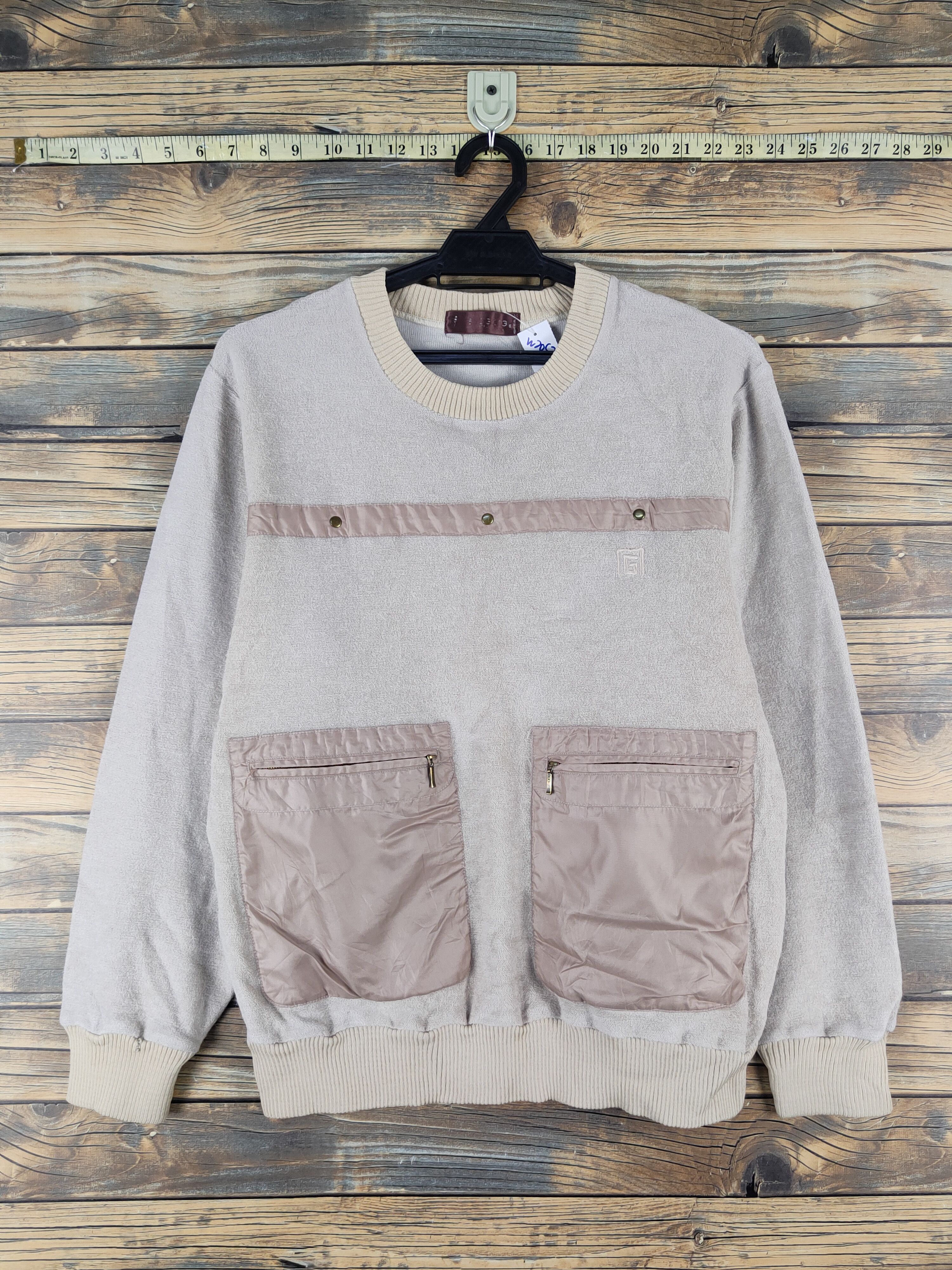 Homespun Knitwear Japan multipocket Beige Knitwear Sweatshirts #W2052 Size M / US 6-8 / IT 42-44 - 1 Thumbnail